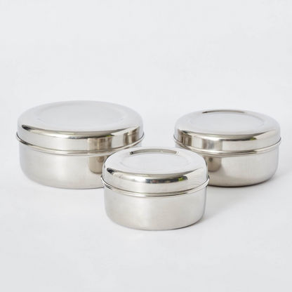 Premia 3-Piece Stainless Steel Food Container Set