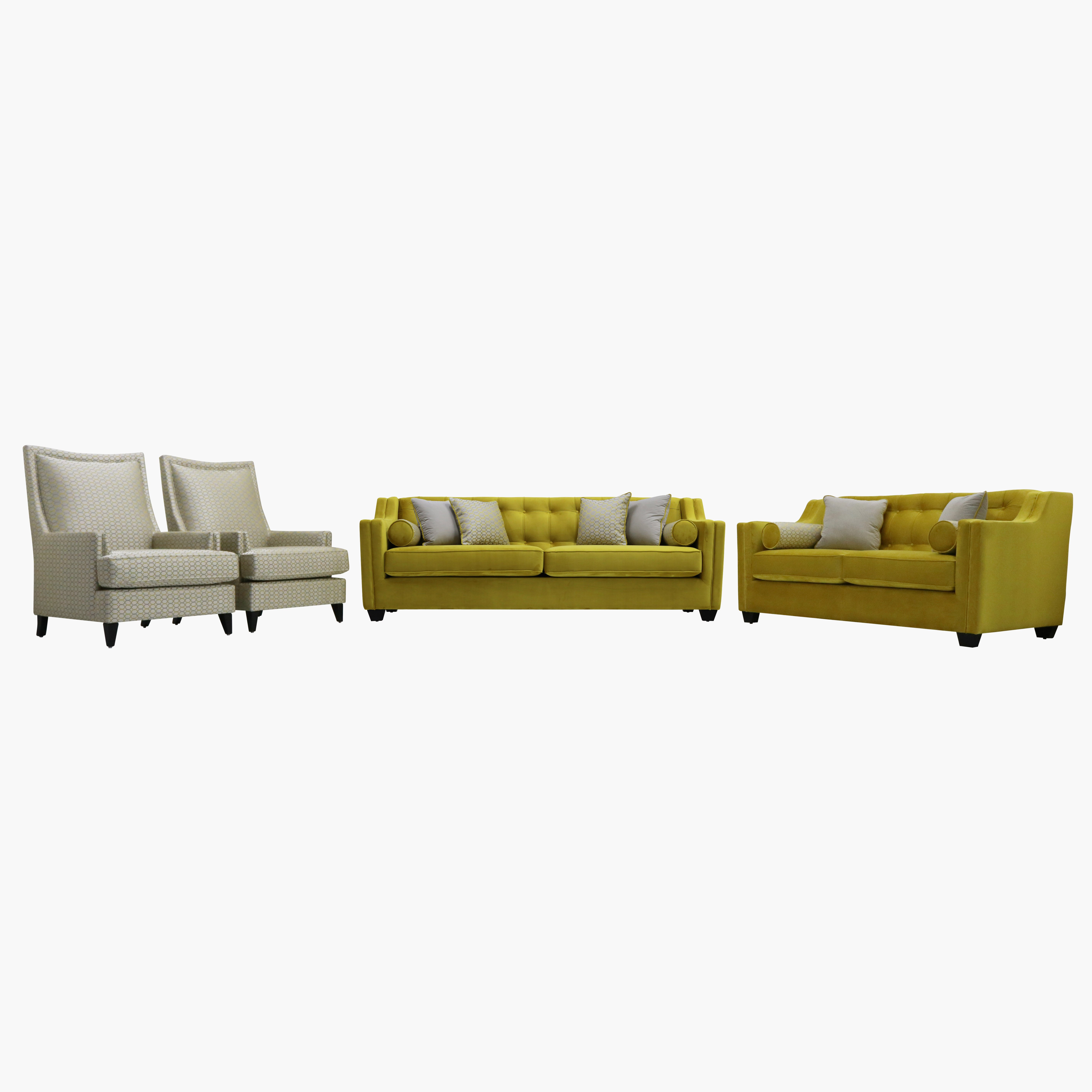 طقم كنب مخملي 3+2+1+1 مقاعد مع 6 وسائد و4 وسائد طويلة من ألبانيا-hbxlivingroom-sofasandarmchairs-sofas-image-1