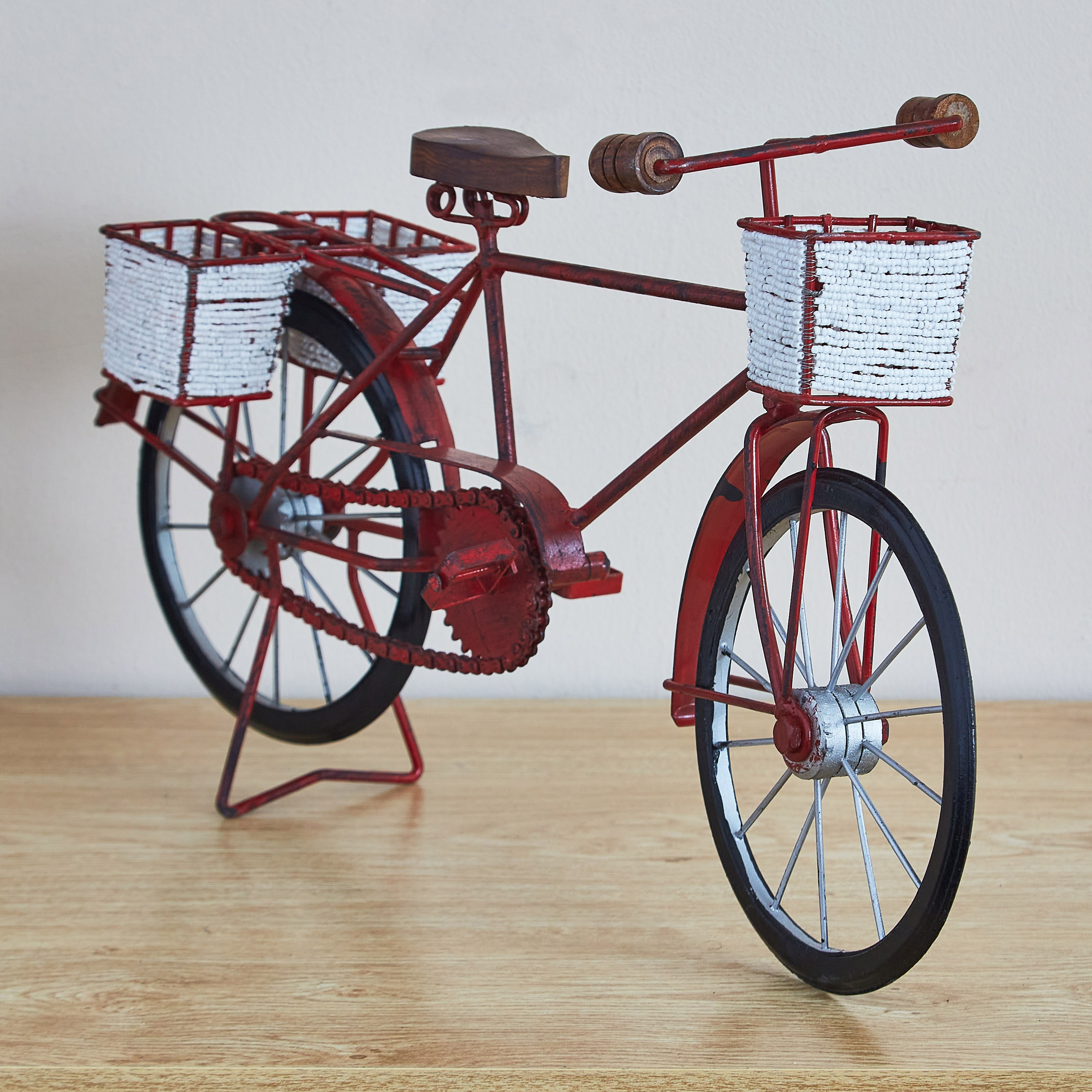 Indie Vibe Metal Cycle with Basket - 48.26x12.7x27.94 cm-hbxhomeware-homedecor-figurinesandornaments-image-1