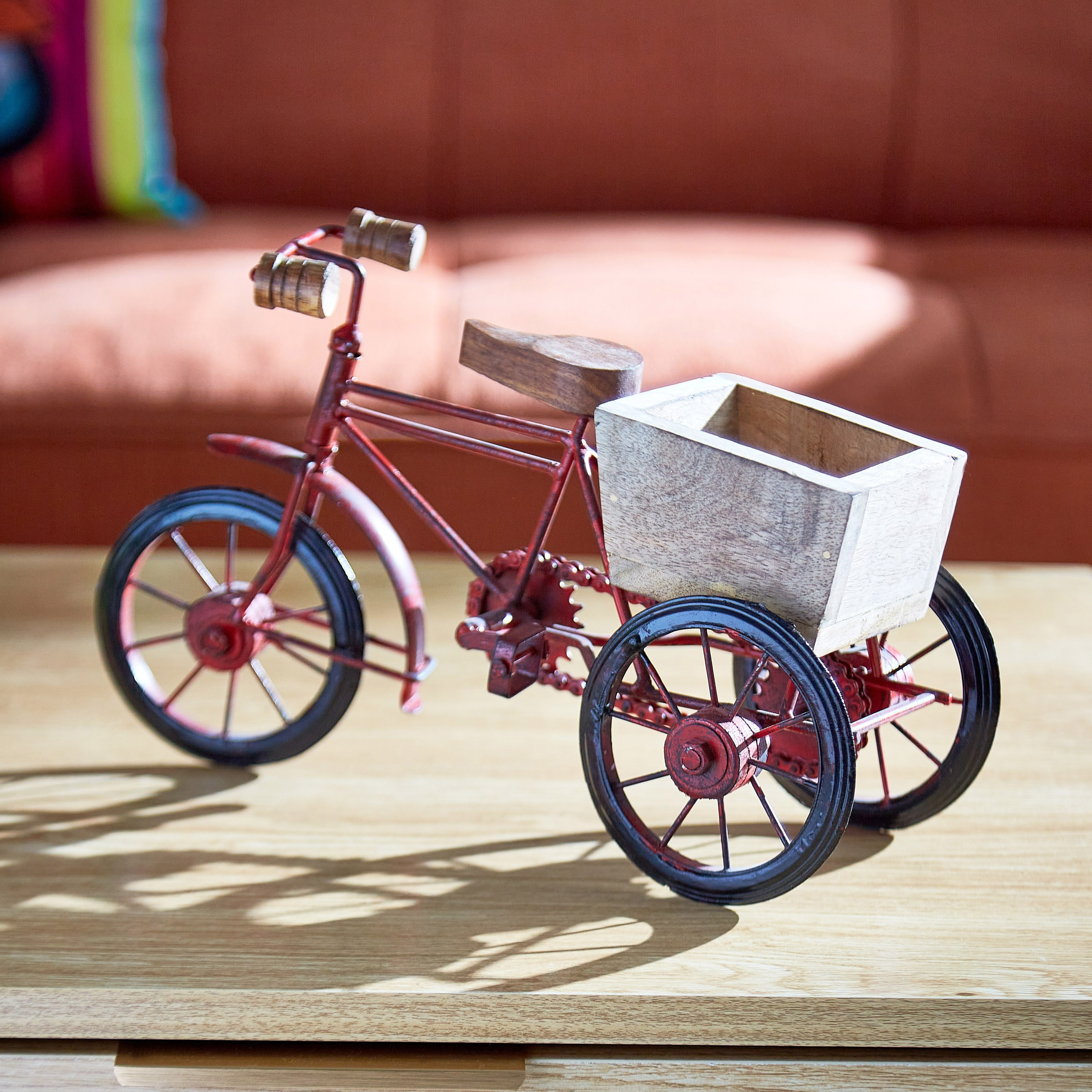 Indie Vibe Metal Rickshaw Accent - 33x15.8x20.9 cm-hbxhomeware-homedecor-figurinesandornaments-image-2