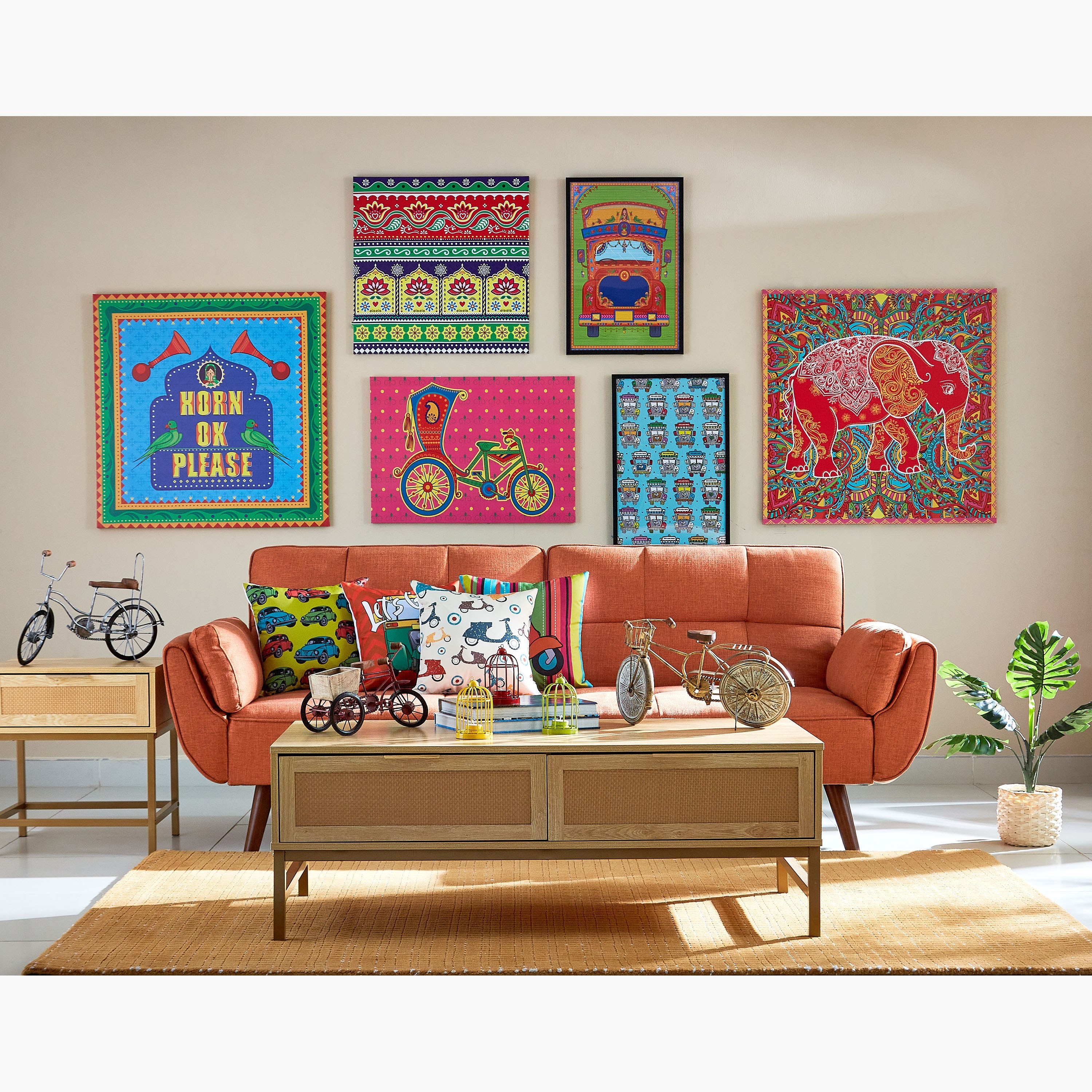 Indie Vibe Metal Rickshaw Accent - 33x15.8x20.9 cm-hbxhomeware-homedecor-figurinesandornaments-image-4
