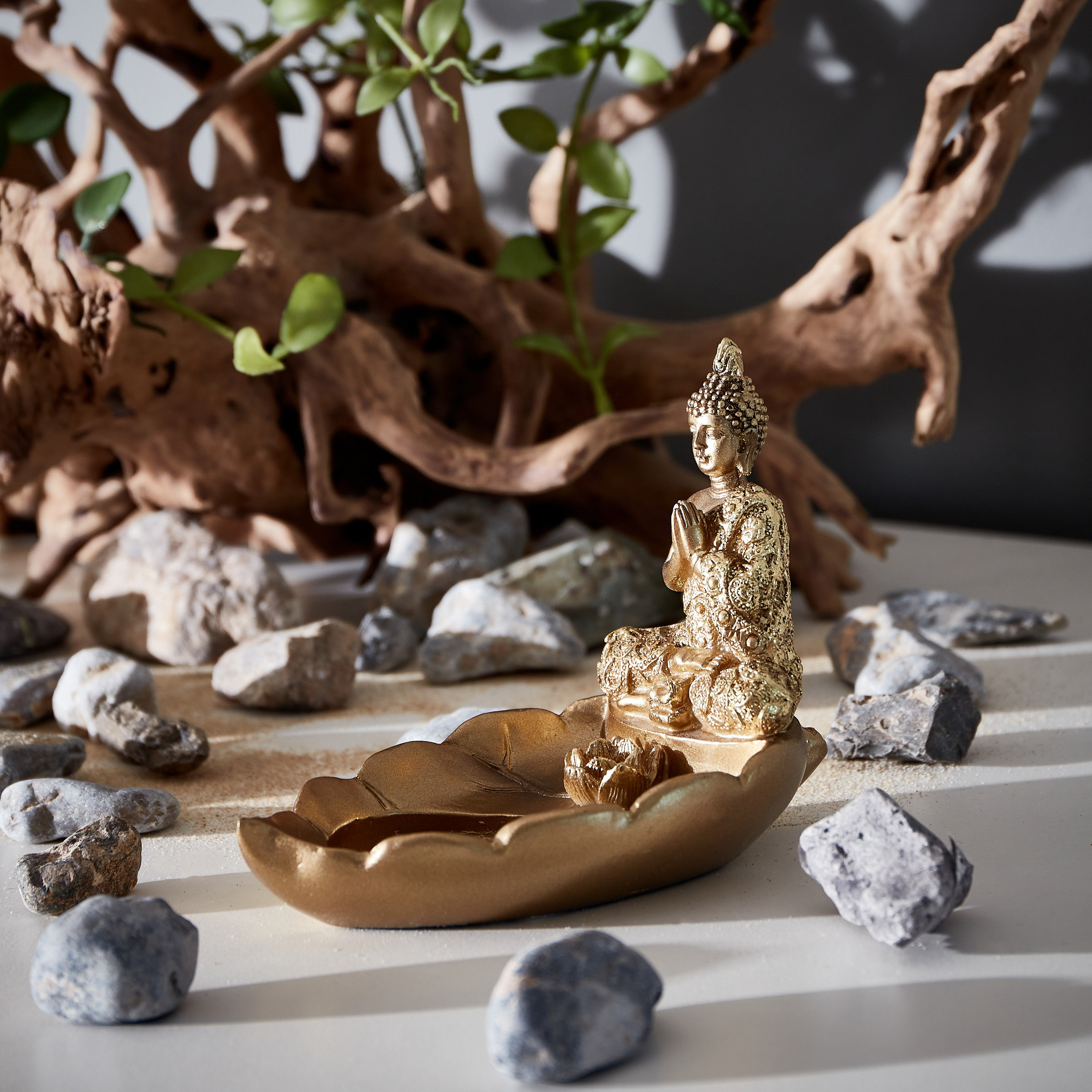 حامل شموع بتصميم بوذا - 12.2x7x9 سم-hbxhomeware-homedecor-figurinesandornaments-image-2