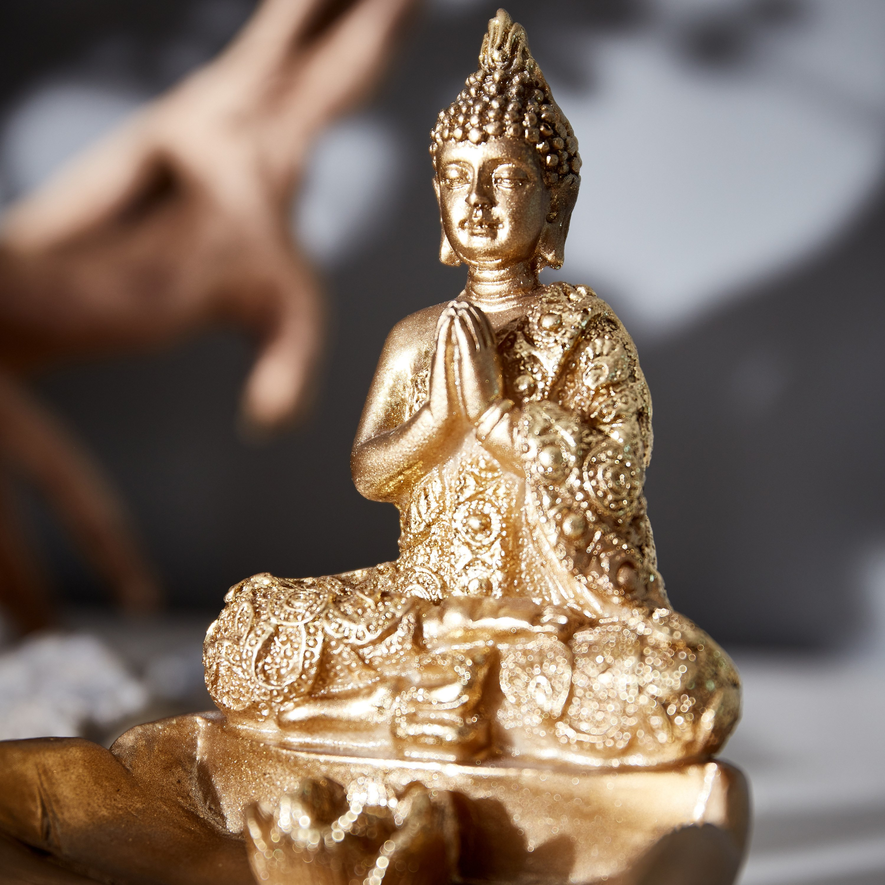 حامل شموع بتصميم بوذا - 12.2x7x9 سم-hbxhomeware-homedecor-figurinesandornaments-image-3