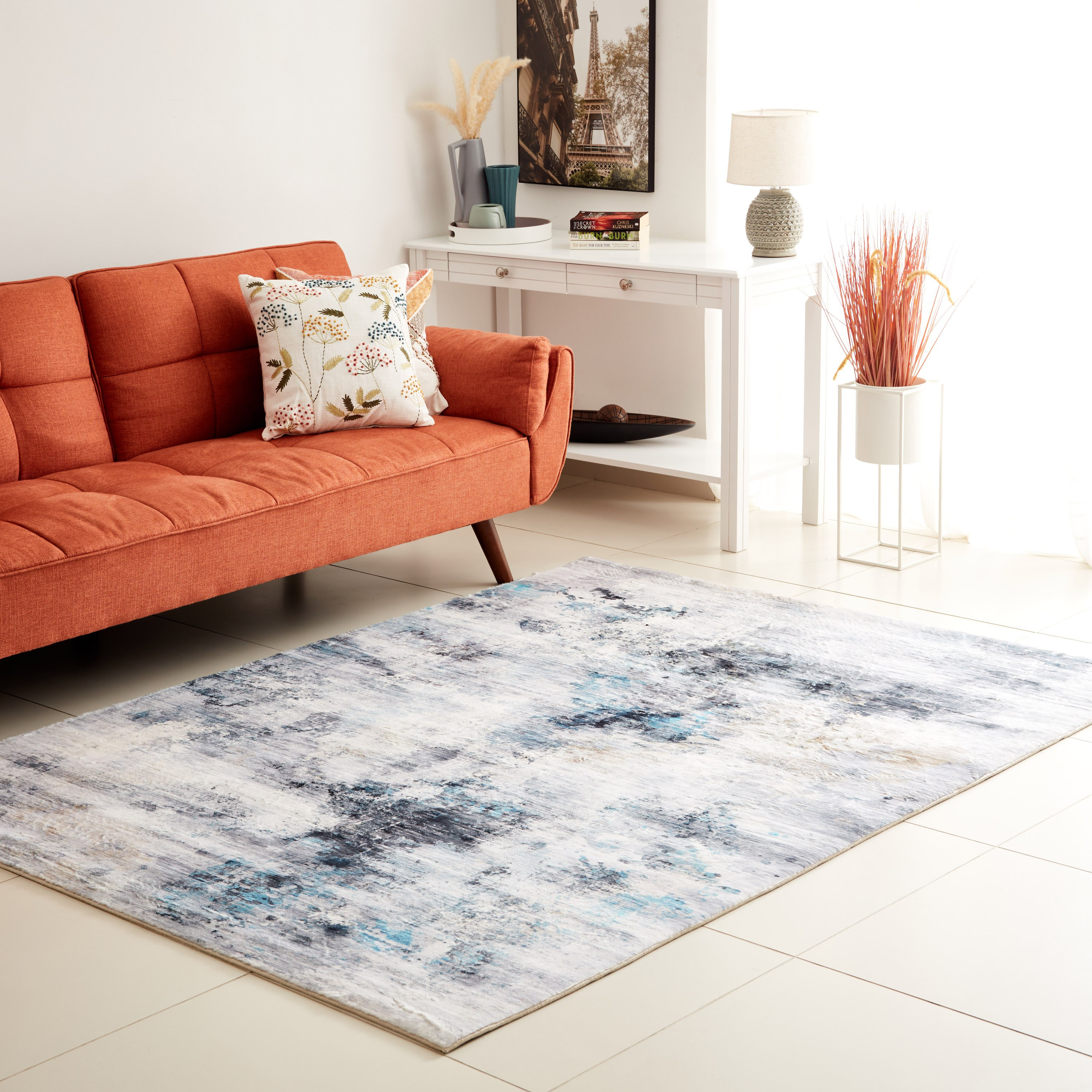 سجادة فرو مخمليّة بطبعات من بريستول جرايسون - 160x230 سم-hbxdecorandfurnishings-floorcoverings-rugs-image-1