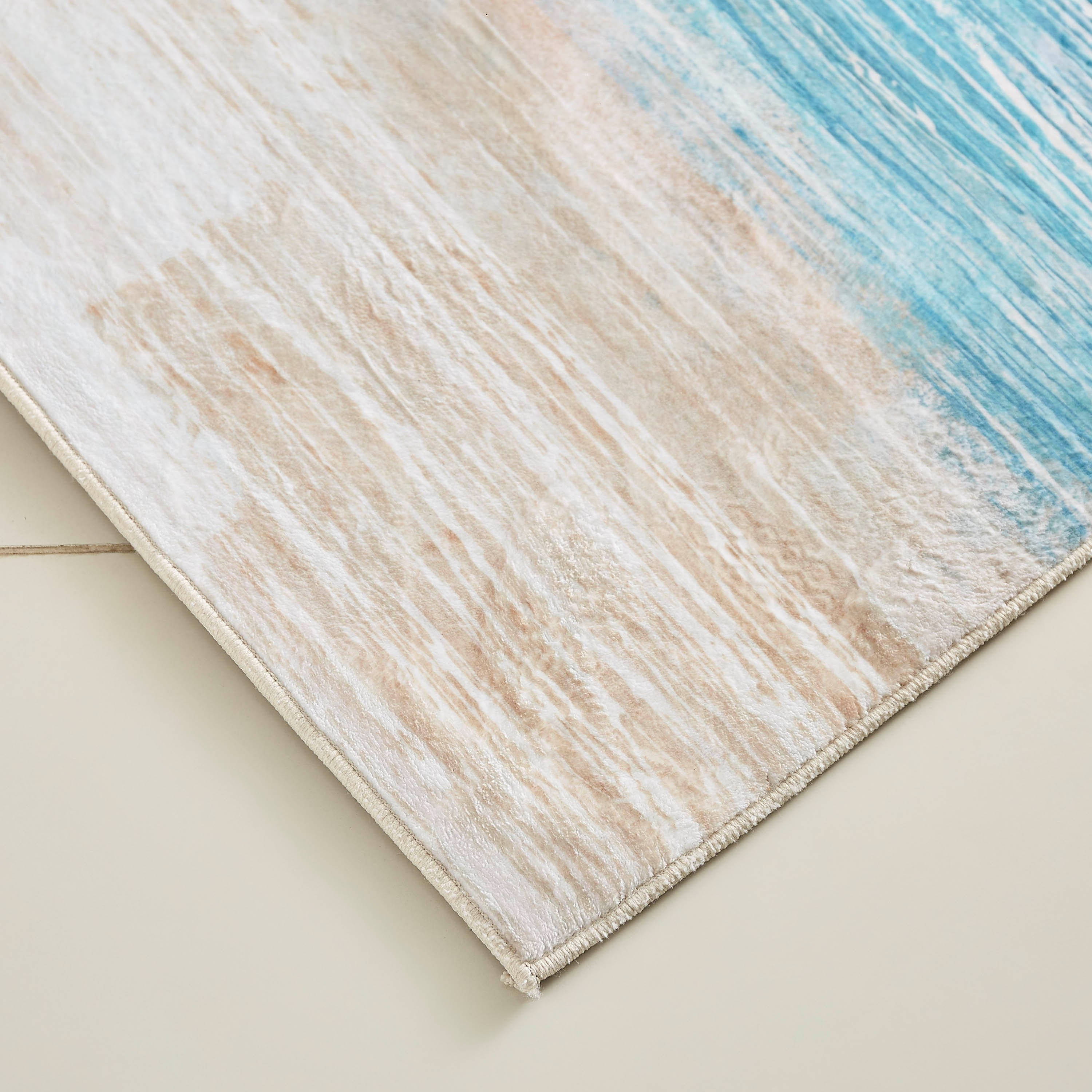 Ontario Brooke Stripes Printed Flannel Rug - 150x200 cm-hbxdecorandfurnishings-floorcoverings-rugs-image-2
