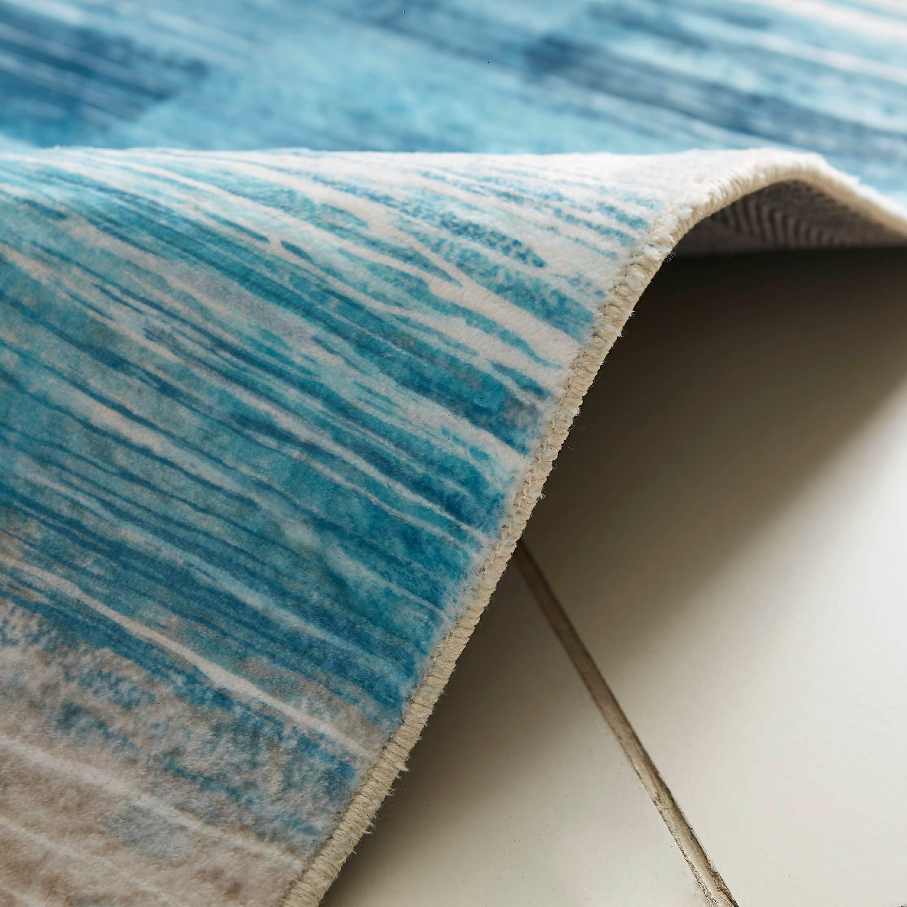 Ontario Brooke Stripes Printed Flannel Rug - 150x200 cm-hbxdecorandfurnishings-floorcoverings-rugs-image-3