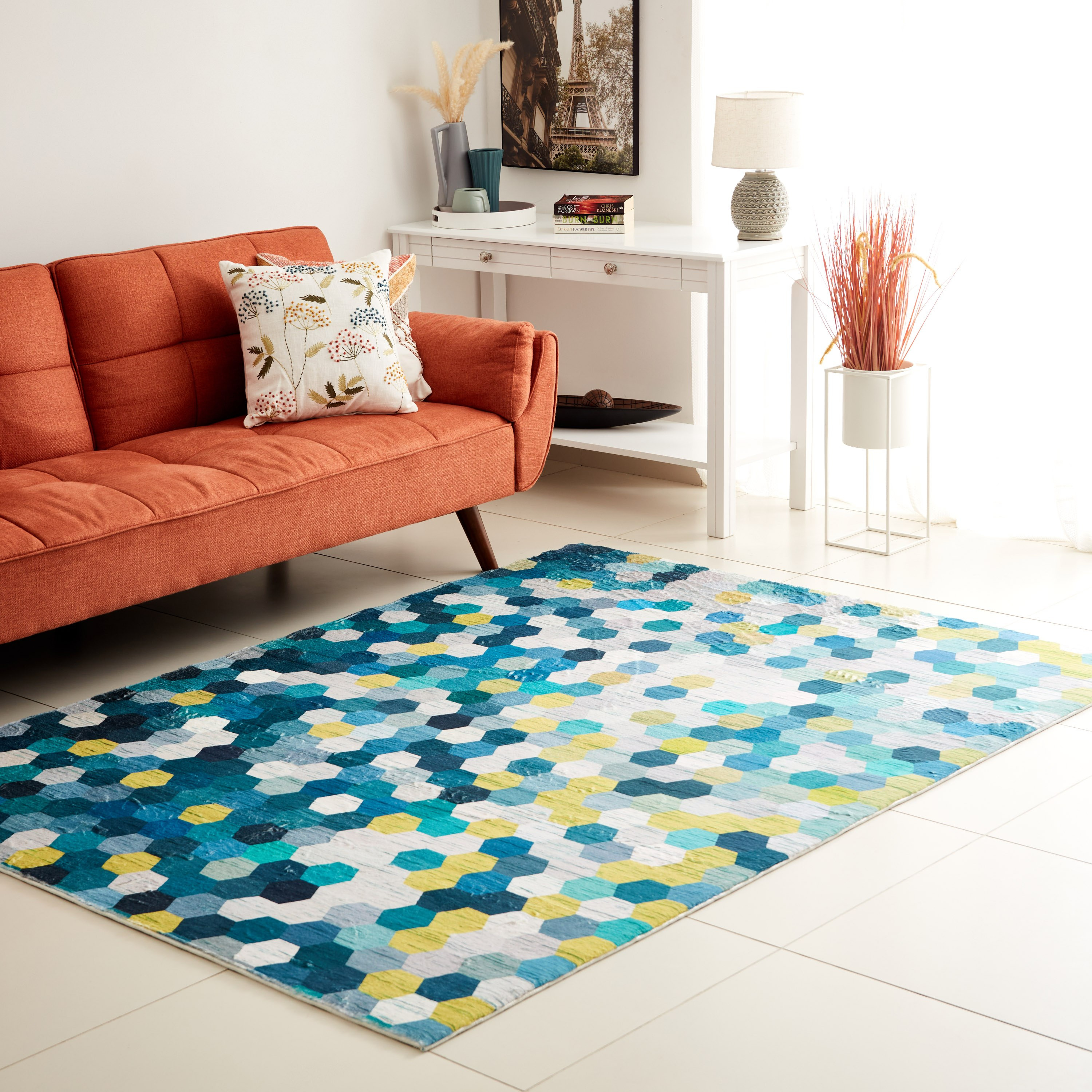 سجادة فرو مخمليّة بطبعات من ميلان أفيري - 120x170 سم-hbxdecorandfurnishings-floorcoverings-rugs-image-1