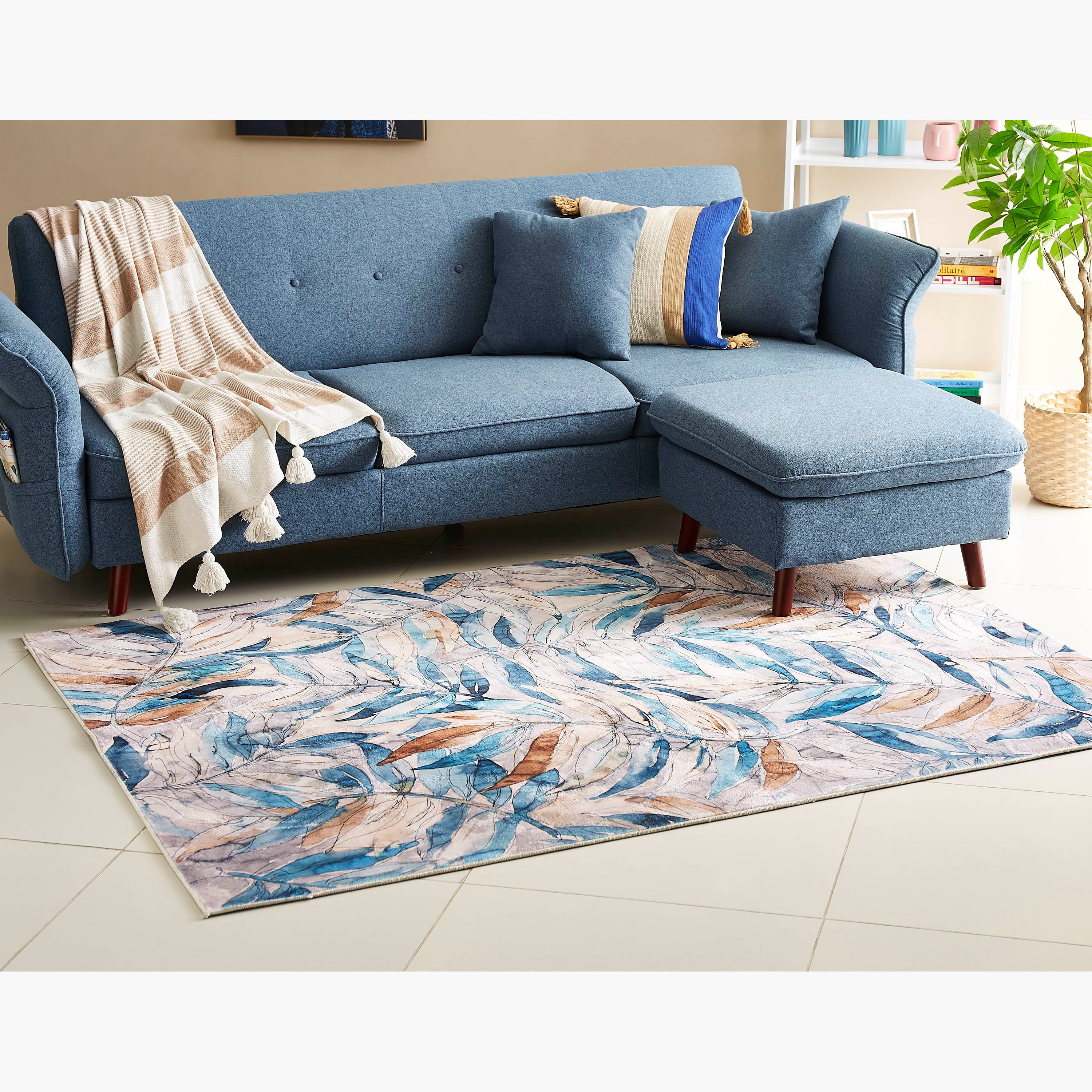 Wells Paradise Printed Flannel Rug - 150x200 cm-hbxdecorandfurnishings-floorcoverings-rugs-image-1