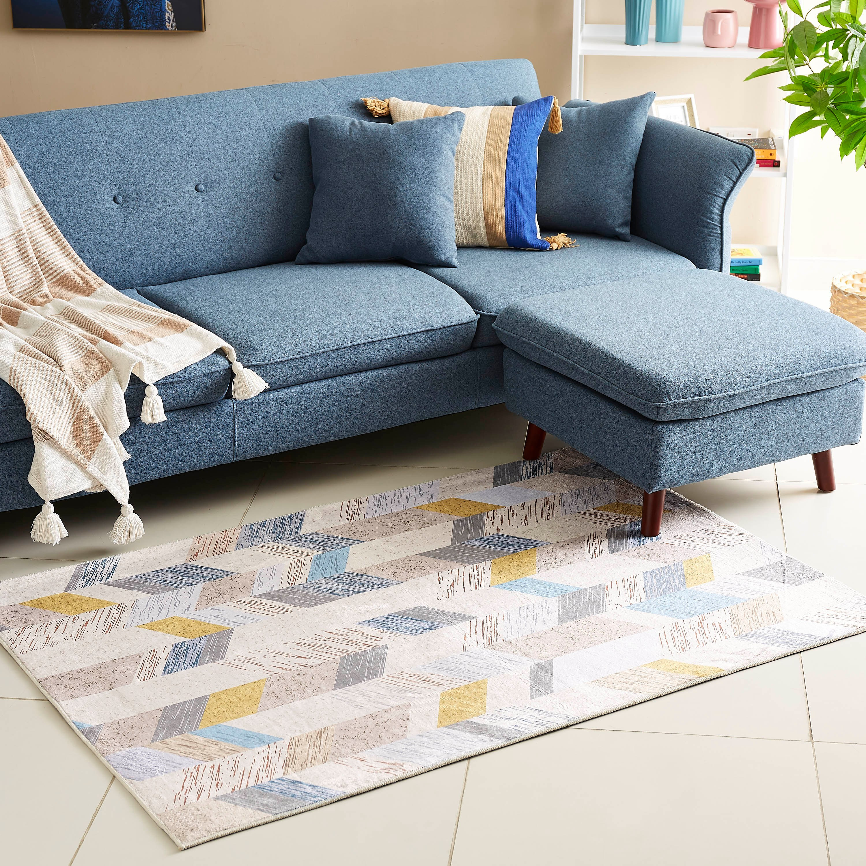 سجادة فلانيل بطبعات من ويلز بايتون - 110x160 سم-hbxdecorandfurnishings-floorcoverings-rugs-image-1