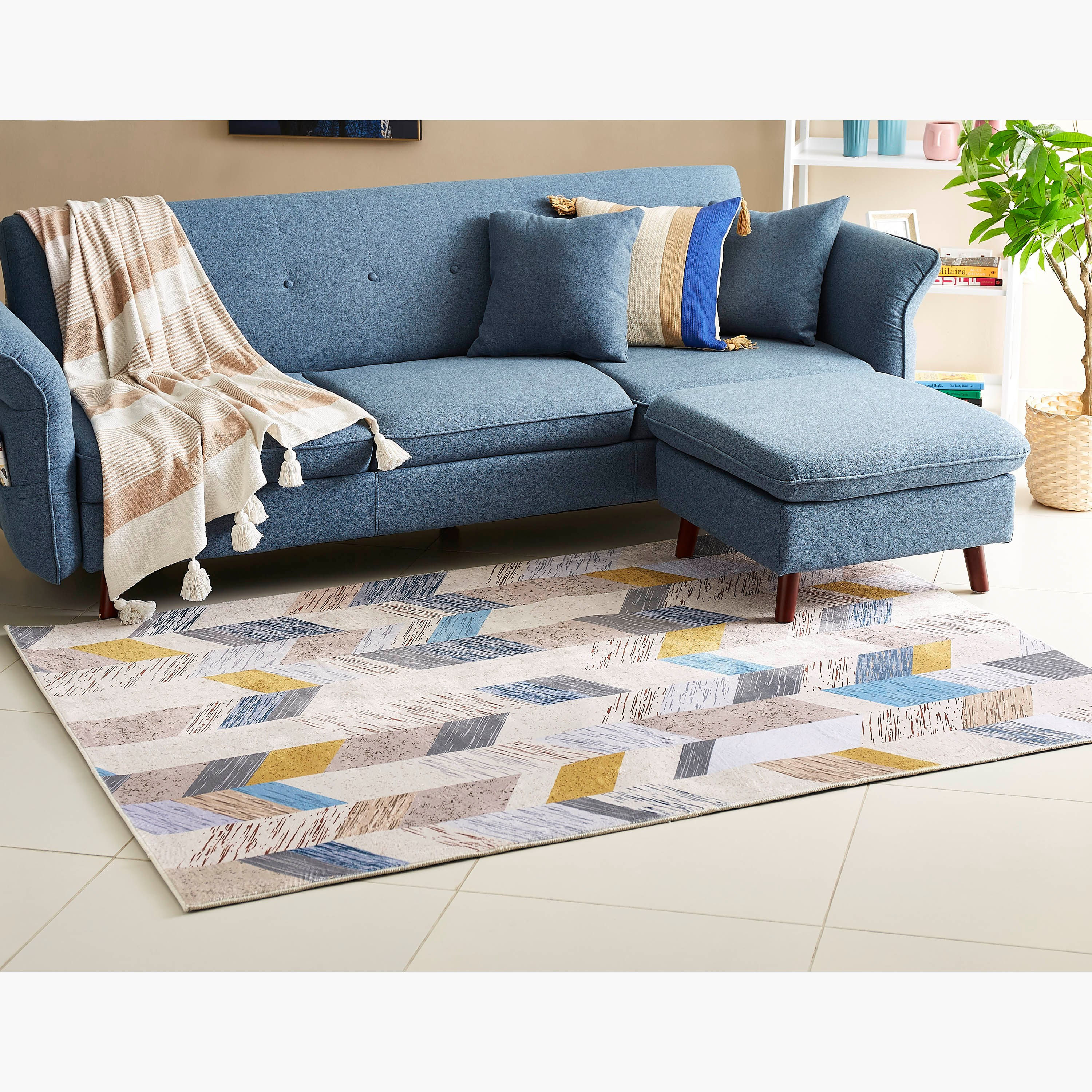 سجادة فلانيل بطبعات من ويلز بايتون - 150x200 سم-hbxdecorandfurnishings-floorcoverings-rugs-image-1