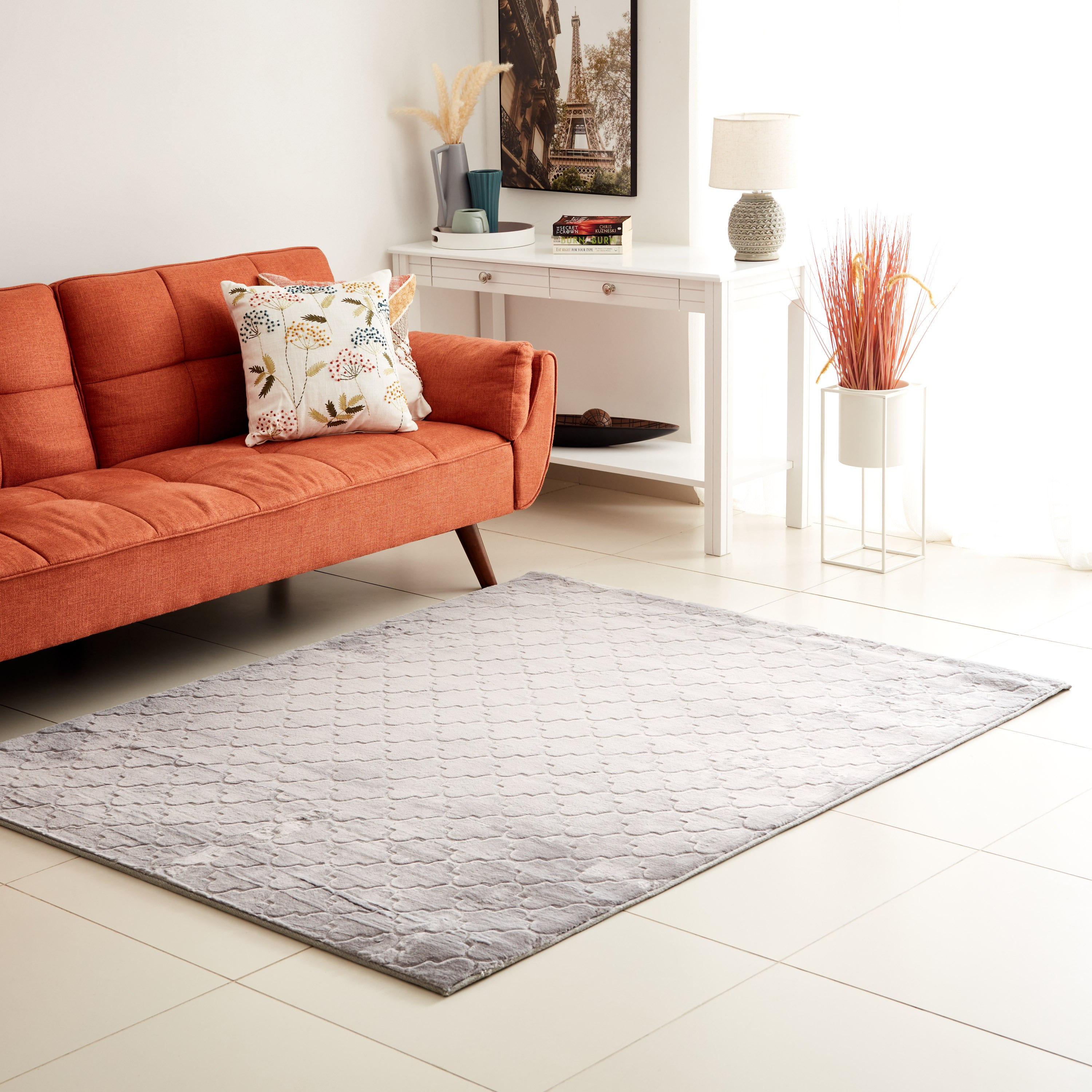 سجادة فرو أرنب صناعي منقوشة من نويلا تريليس- 110x160 سم-hbxdecorandfurnishings-floorcoverings-rugs-image-1