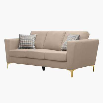 Veneto 3-Seater Fabric Sofa with 2 Throw Cushions