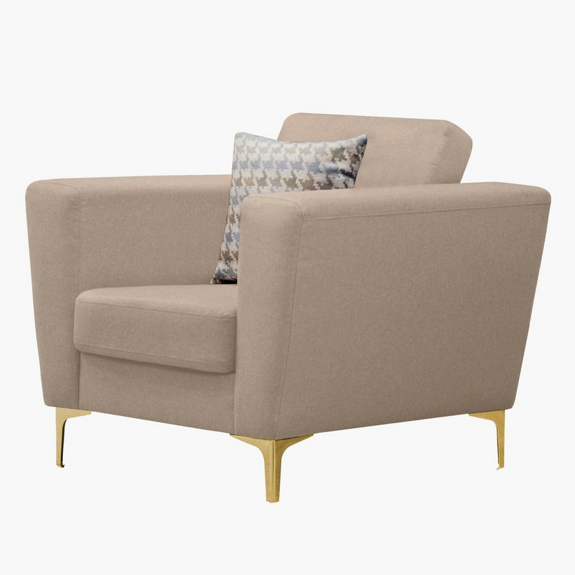 Veneto 1-Seater Sofa With 1 Throw Cushion-Armchairs-image-2