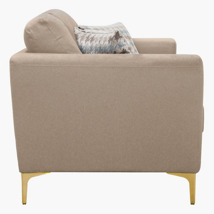 Veneto 1-Seater Sofa With 1 Throw Cushion-Armchairs-image-3