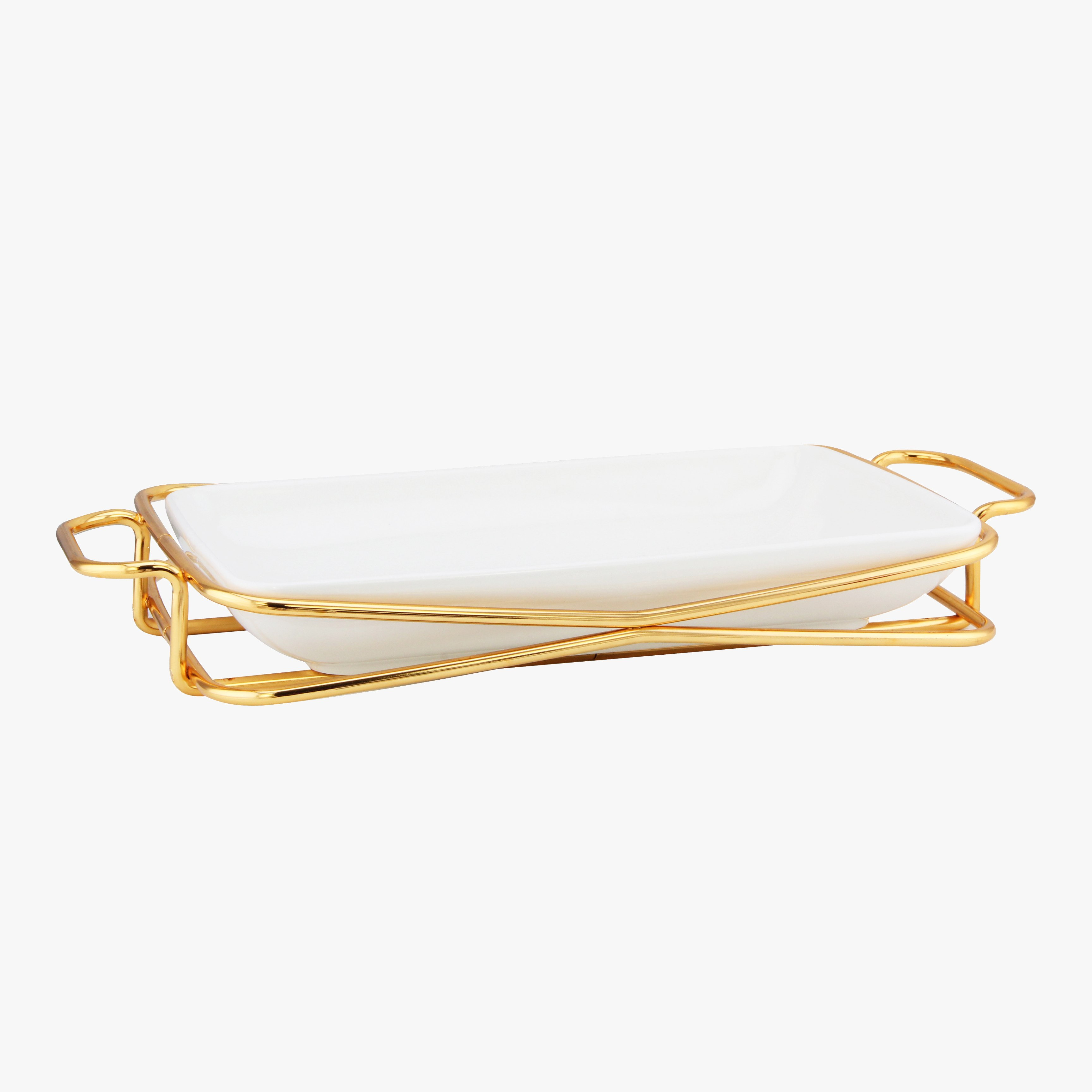 صحن تقديم مستطيل بحامل من فيست - 30.5 سم-hbxdecorandfurnishings-tabletop-serveware-image-2