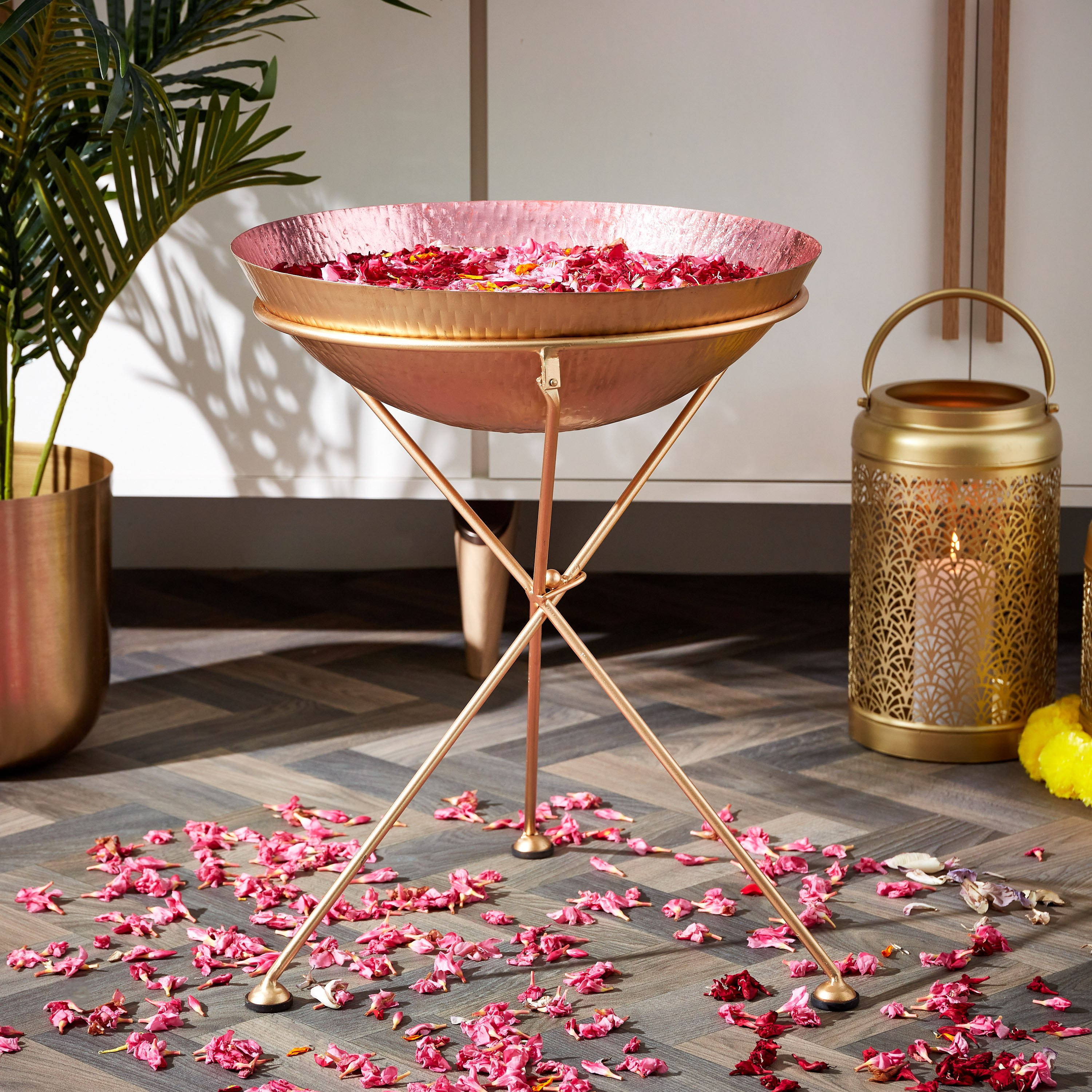أورلي معدني بحامل من زوها - 42x42x48 سم-hbxdecorandfurnishings-homeaccessories-bowls-image-1