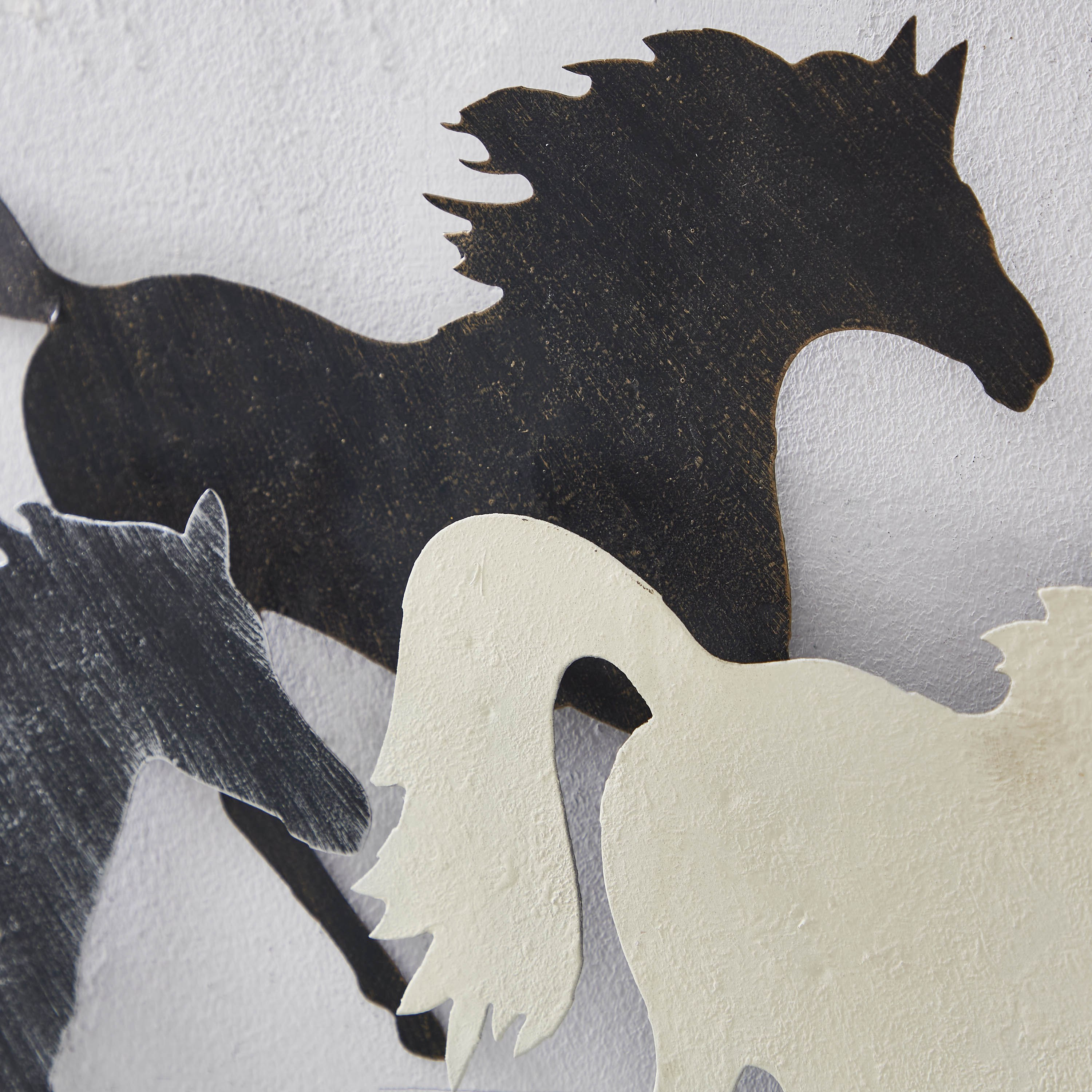 Ibiza 3 Metallic Leaping Horses Wall Accent - 64x1x36 cm-hbxdiningroom-walldecor-wallart-image-3
