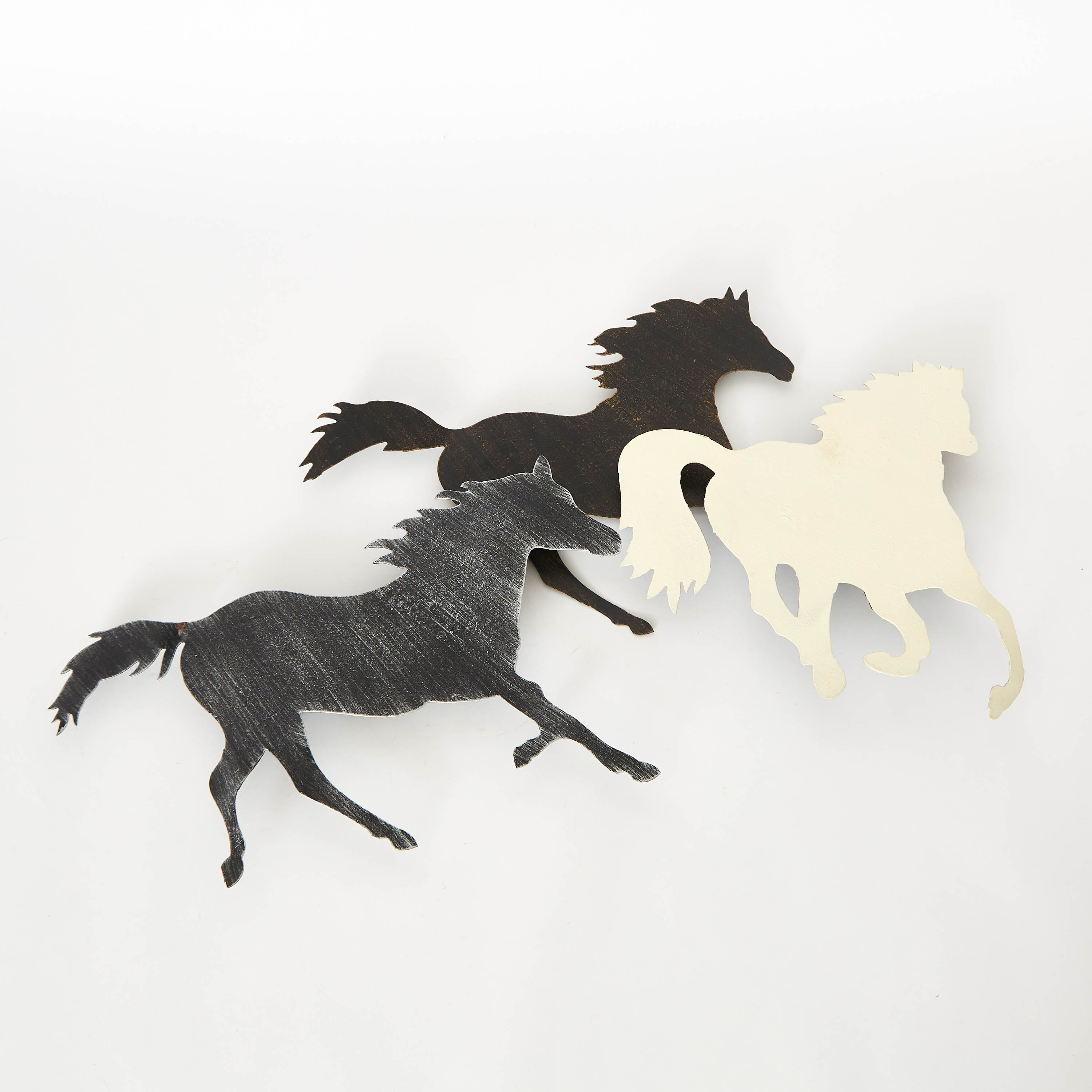 Ibiza 3 Metallic Leaping Horses Wall Accent - 64x1x36 cm-hbxdiningroom-walldecor-wallart-image-5