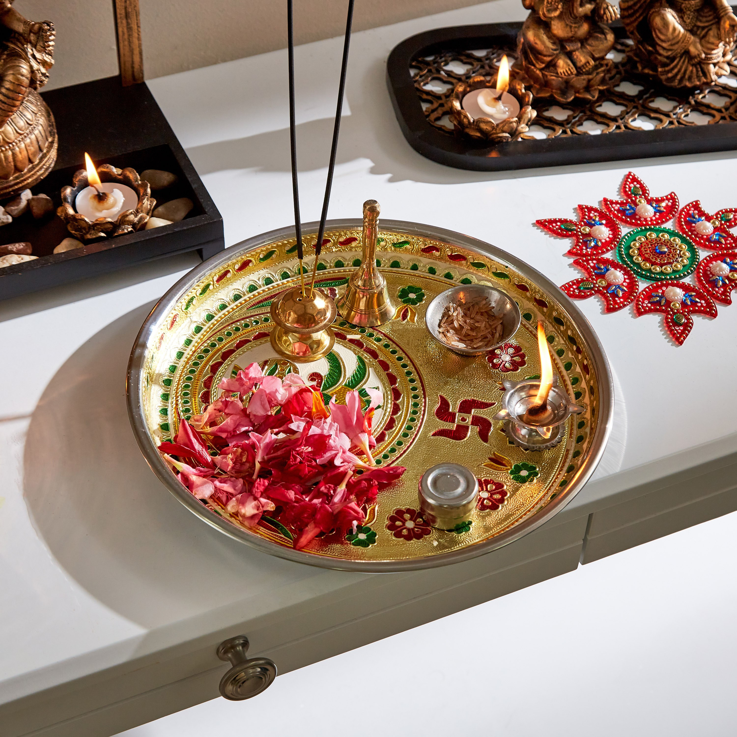 بوجا تالي كالاش معدني من آريان - 11 سم-hbxlivingroom-decorandaccessories-candleholders-image-1