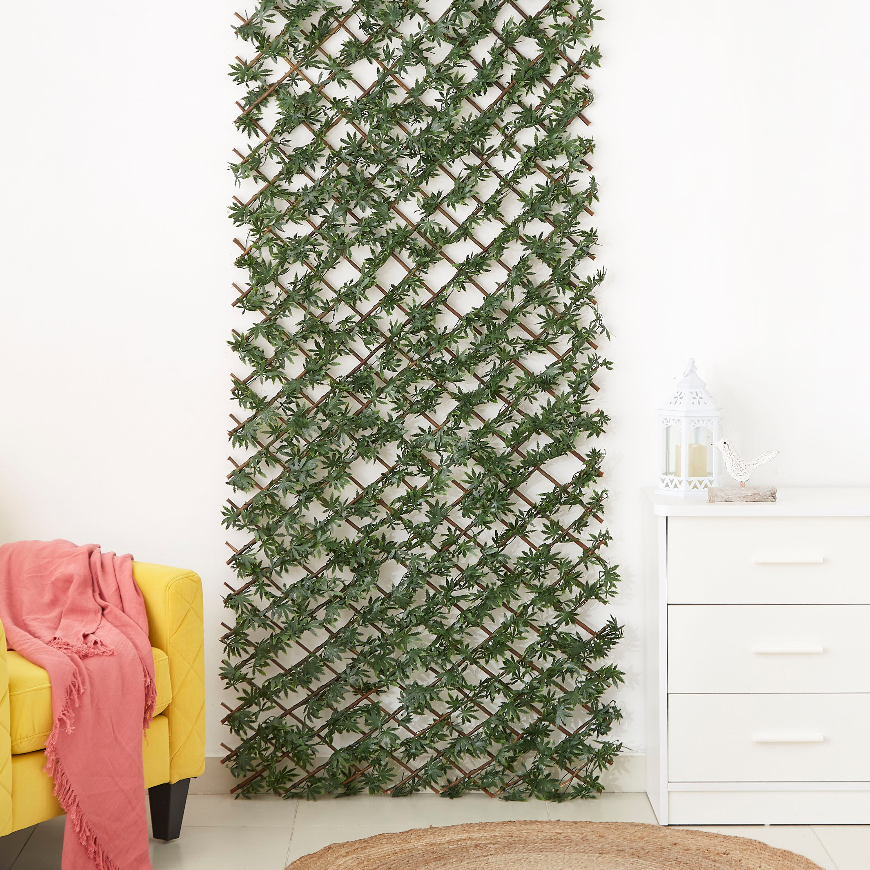 Meadow Premium Heavy Duty Artificial Green Maple Willow Fence - 100x200 cm-hbxdecorandfurnishings-homeaccessories-artificialflowersandplants-image-1
