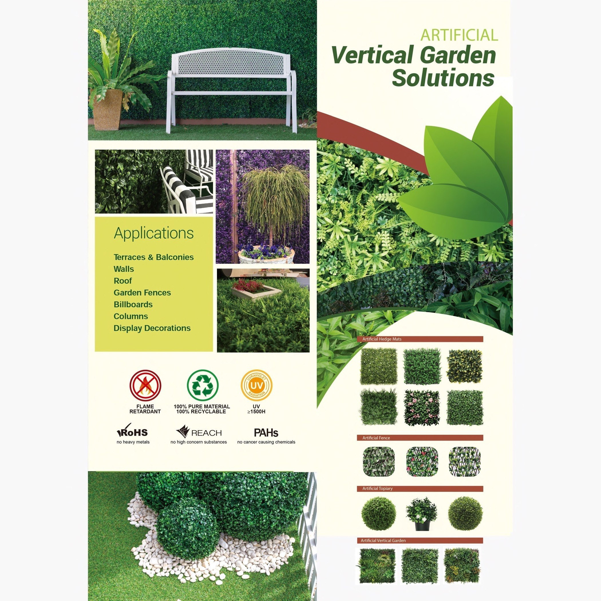 Meadow Premium Heavy Duty Artificial Green Maple Willow Fence - 100x200 cm-hbxdecorandfurnishings-homeaccessories-artificialflowersandplants-image-6