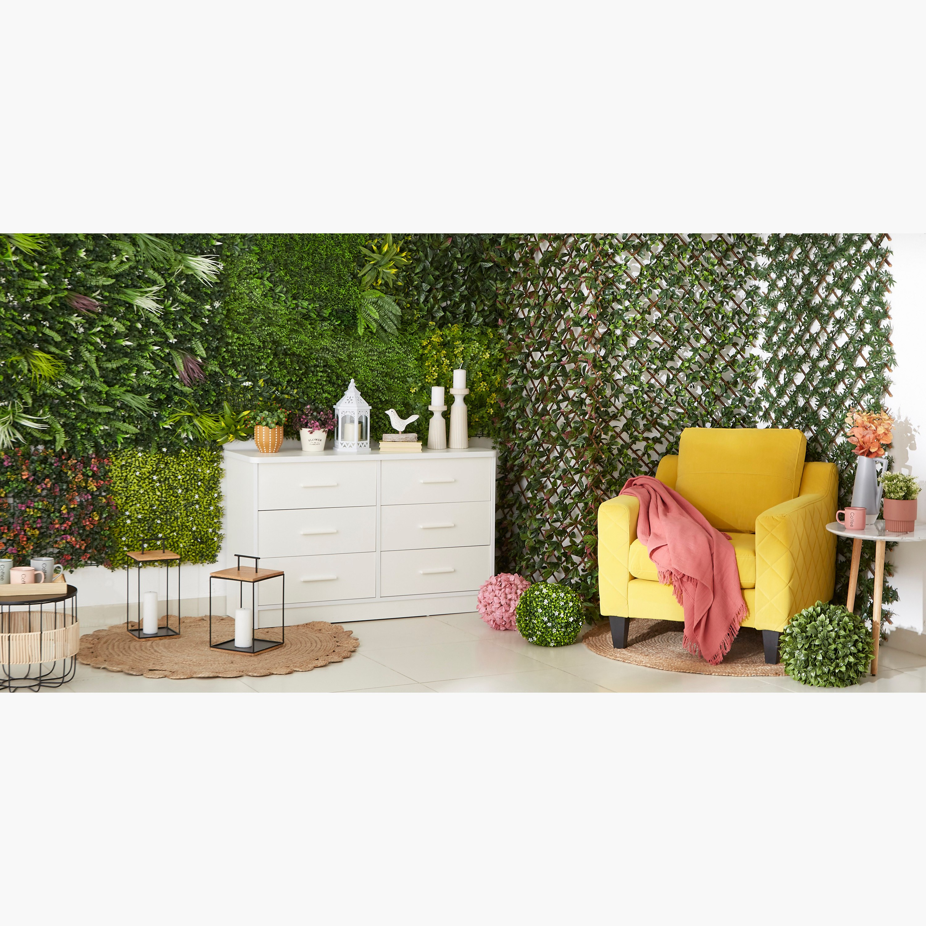 سياج صفصاف فوتينيا صناعي فاخر عالي التحمل من ميدوو - 100x200 سم-hbxdecorandfurnishings-homeaccessories-artificialflowersandplants-image-4