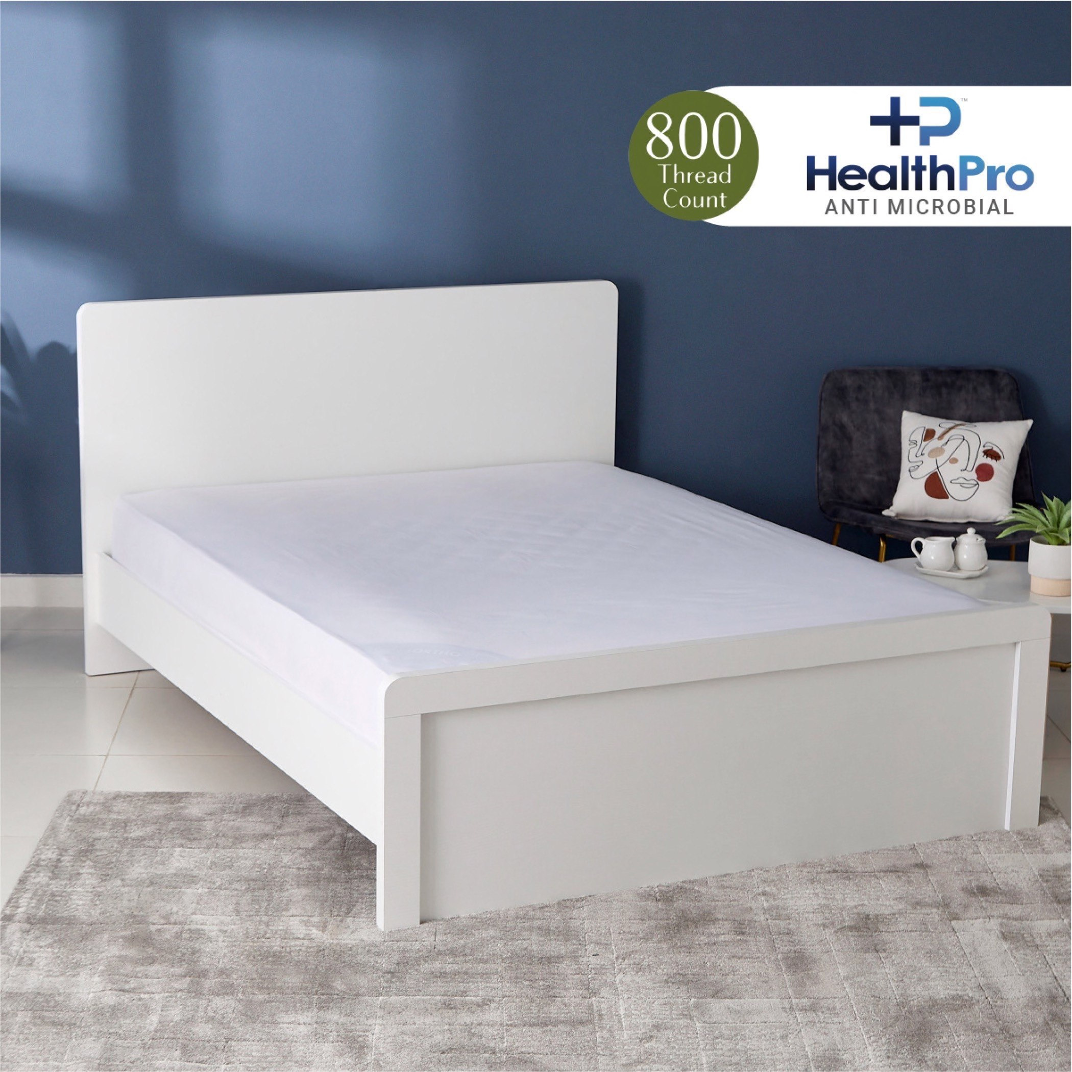 شّرشف مطّاطي كينج مضاد للميكروبات من هوبارت - 180x200+33 سم-hbxhomeware-hbxbedroom-image-1