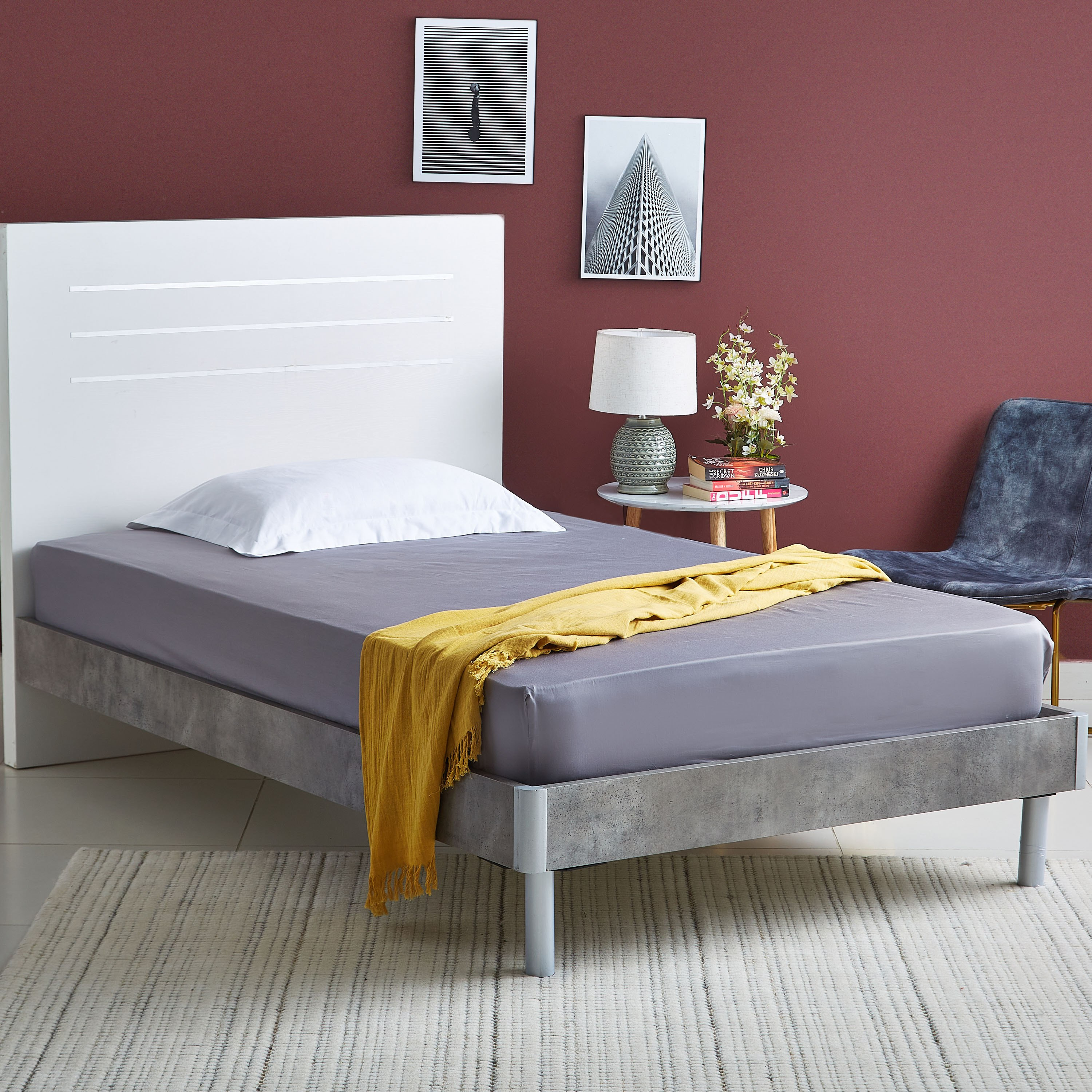 شّرشف مطّاطي مزدوج مضاد للميكروبات من هوبارت - 120x200+33 سم-hbxhomeware-hbxbedroom-image-5