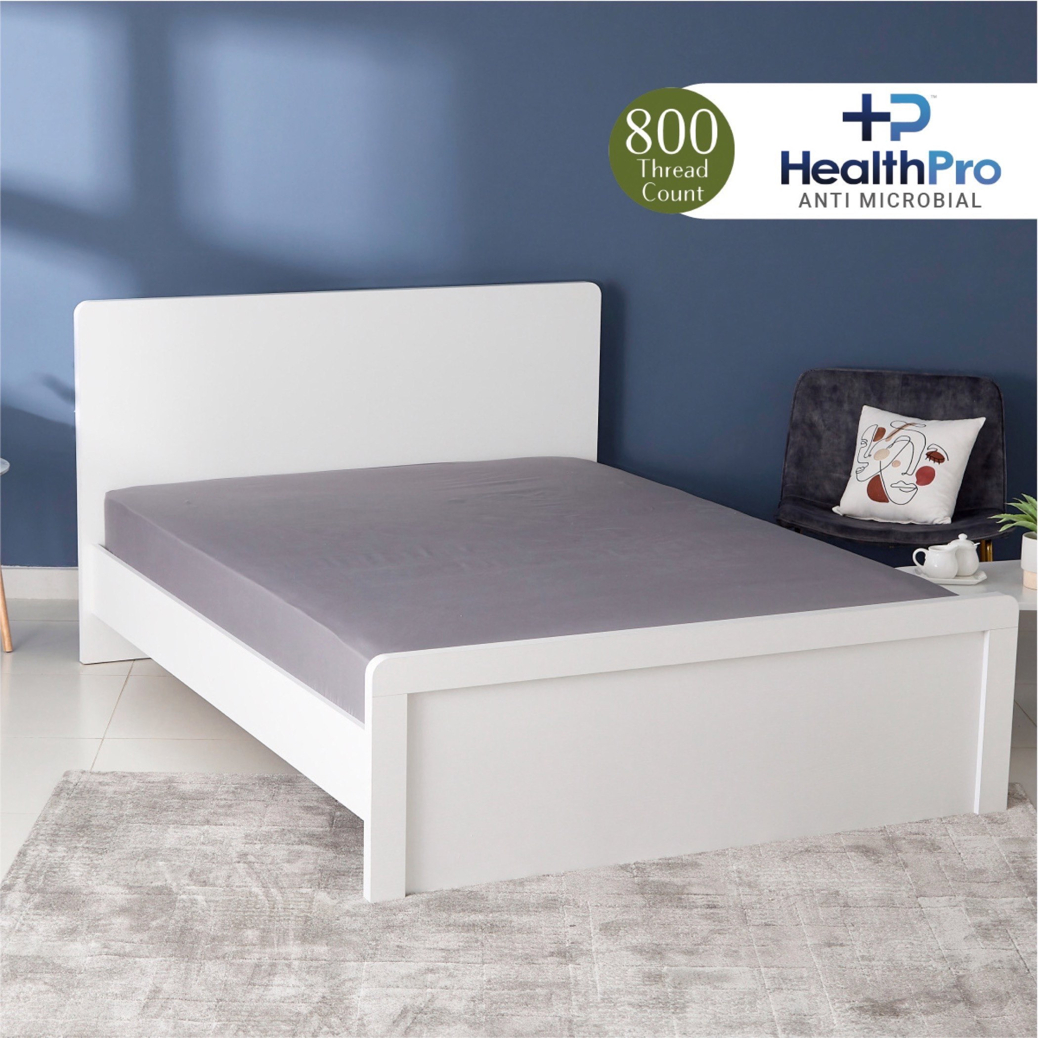 شّرشف مطّاطي كينج مضاد للميكروبات من هوبارت - 180x200+33 سم-hbxhomeware-hbxbedroom-image-1