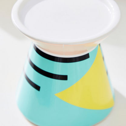 Vortex Ceramic Candleholder with Stand - 10x10x12 cms