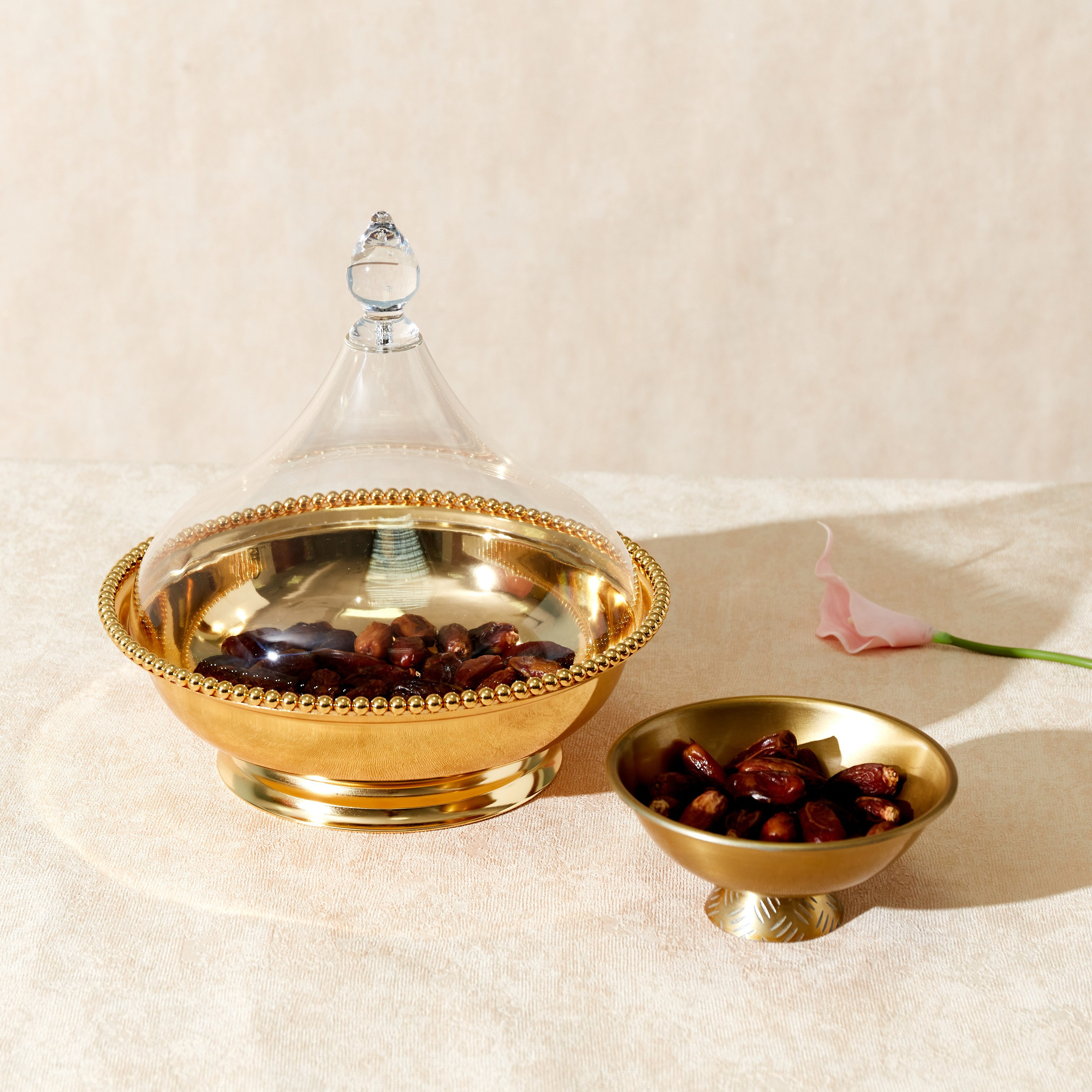 Trendy Round Serving Bowl with Acrylic Cover - 27 cm-hbxdecorandfurnishings-tabletop-serveware-image-5