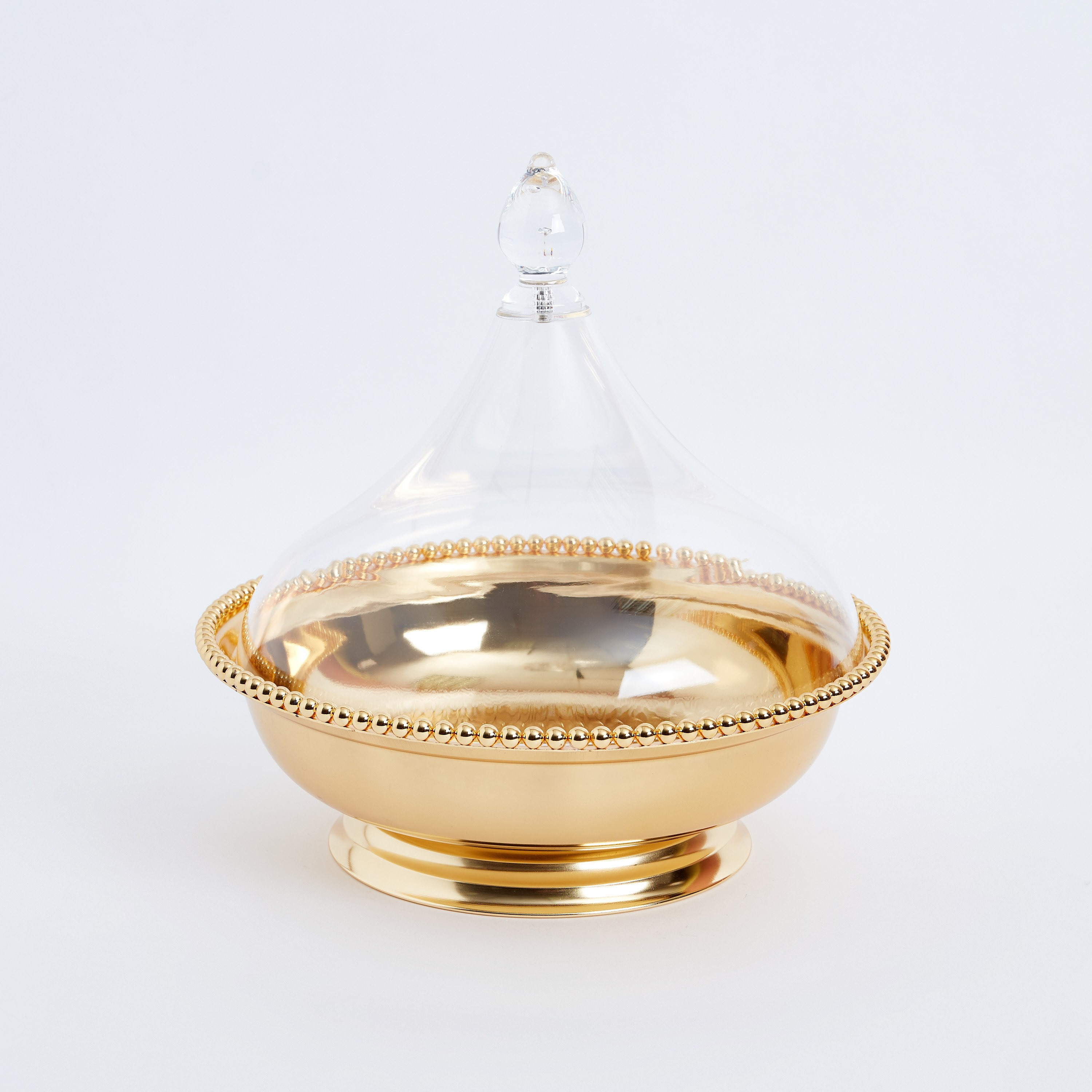 Trendy Round Serving Bowl with Acrylic Cover - 27 cm-hbxdecorandfurnishings-tabletop-serveware-image-6