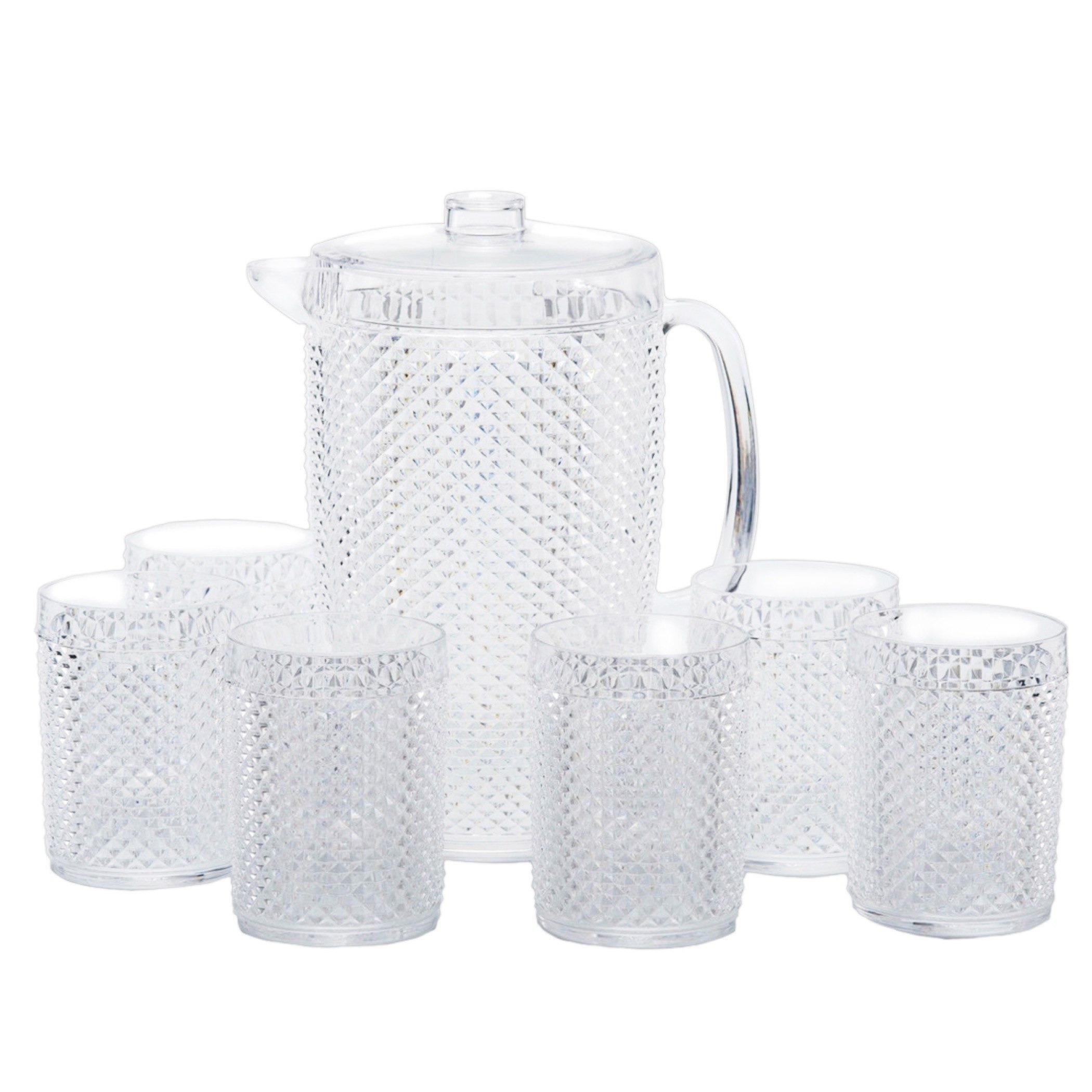 طقم إبريق ماء أكريليك 7 قطع - تريندي-hbxhomeware-diningandtabletop-jugs-image-5