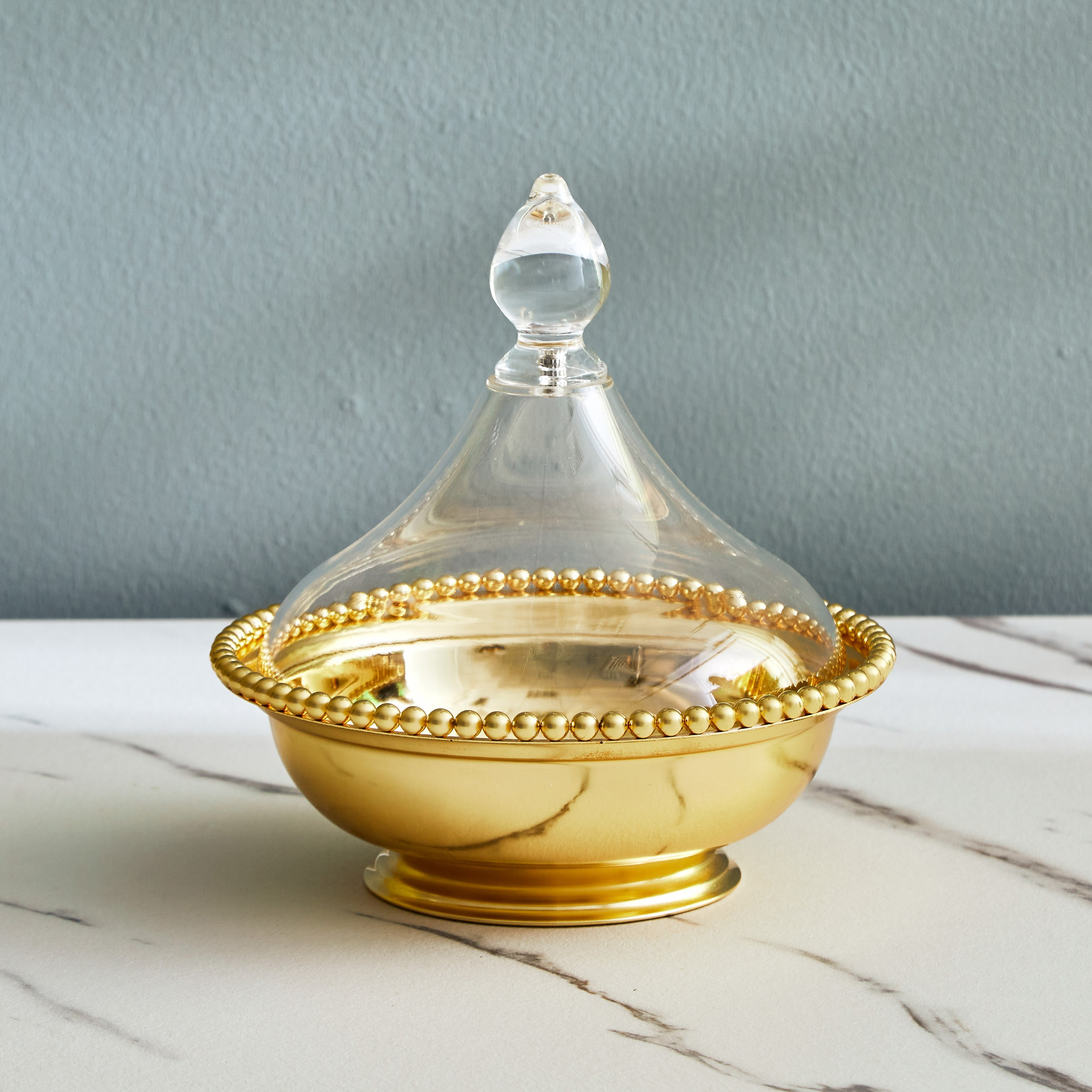 Trendy Round Serving Bowl with Acrylic Cover - 19.5 cm-hbxdecorandfurnishings-tabletop-serveware-image-2
