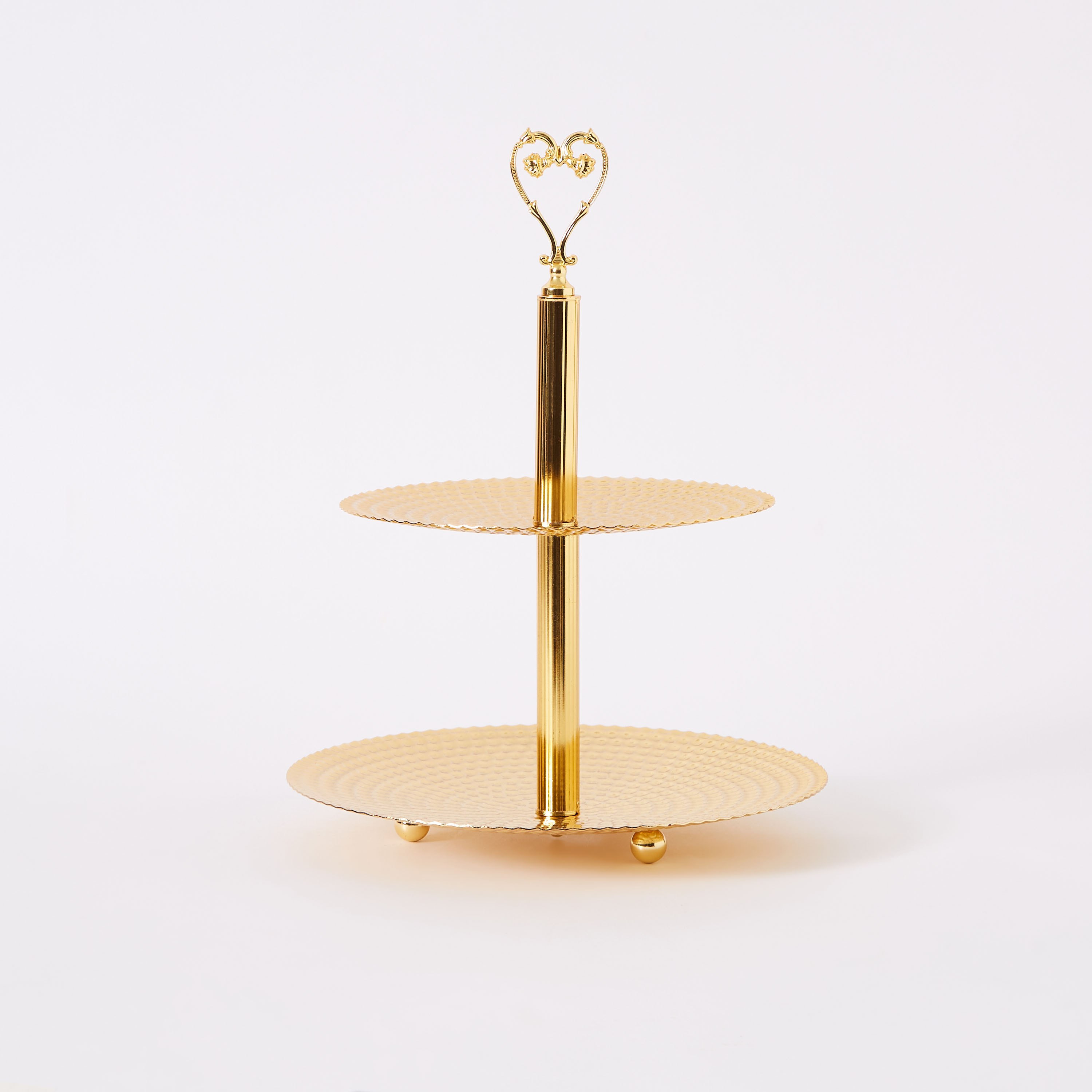 صحن تقديم معدني ذهبي بمستويين من تريندي-hbxdecorandfurnishings-tabletop-serveware-image-6