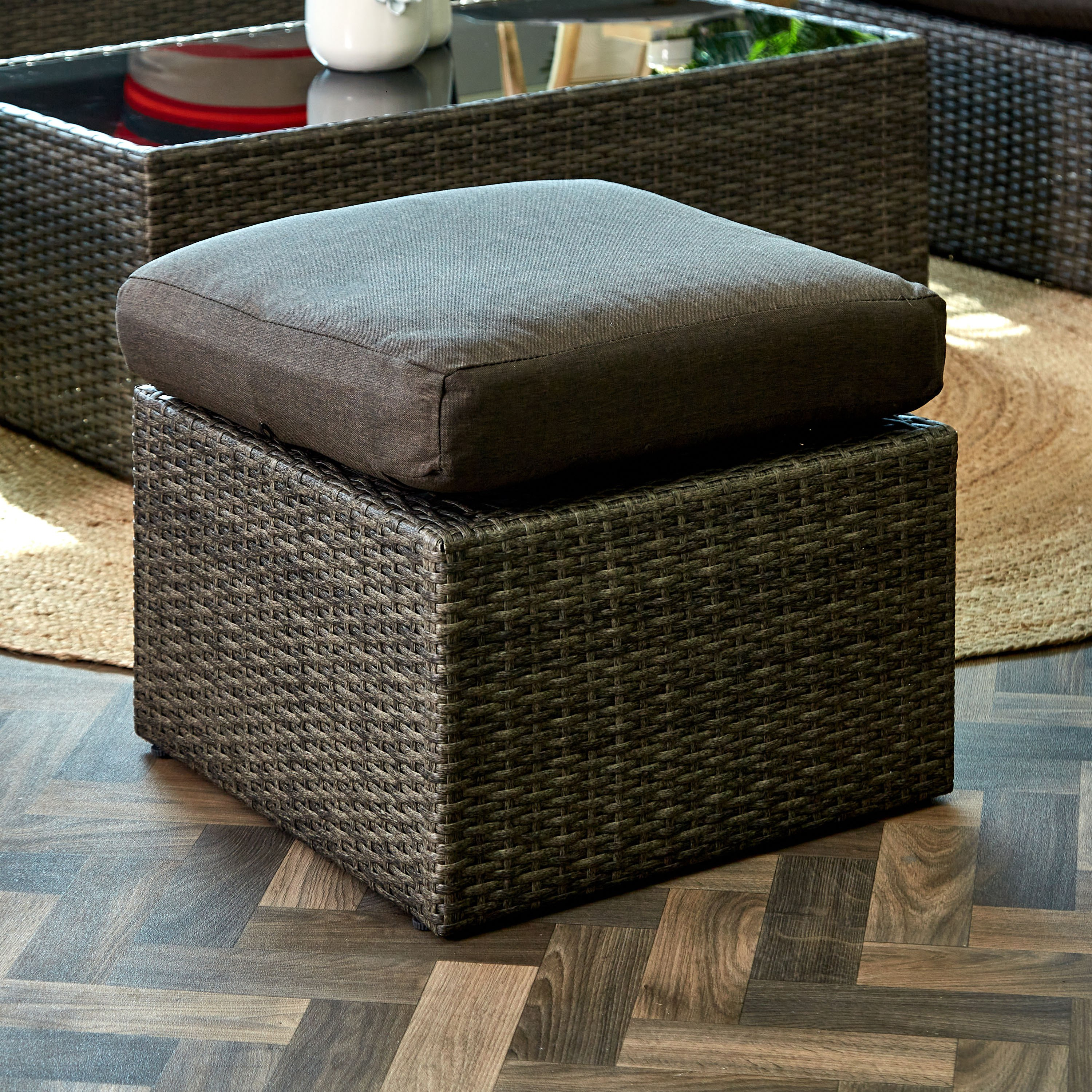 Bensa 2+1+1 Seater Outdoor Cushioned Sofa Set with 2 Ottomans and Coffee Table-hbxfurniture-sofasandarmchairs-sofasets-image-2