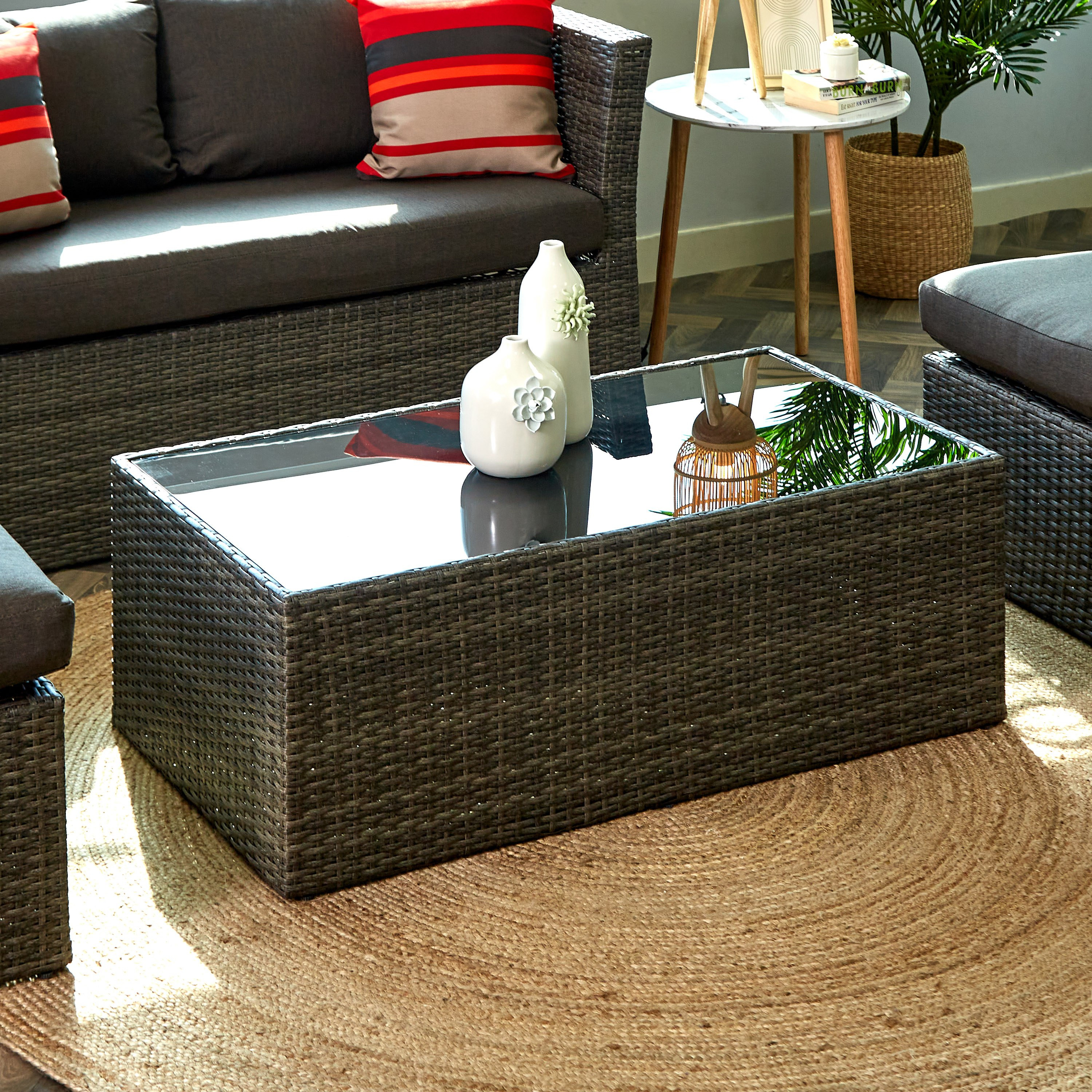 Bensa 2+1+1 Seater Outdoor Cushioned Sofa Set with 2 Ottomans and Coffee Table-hbxfurniture-sofasandarmchairs-sofasets-image-3