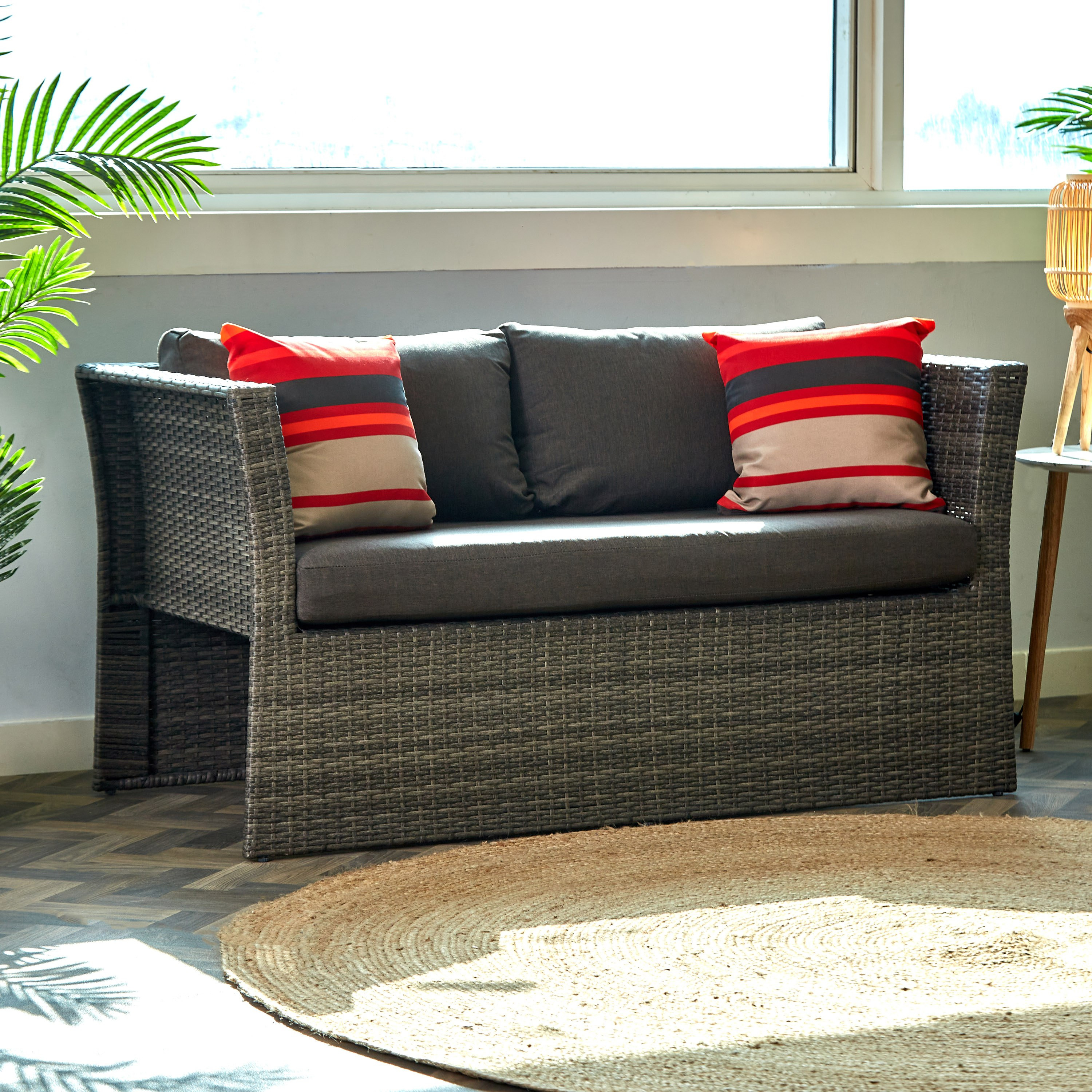 Bensa 2+1+1 Seater Outdoor Cushioned Sofa Set with 2 Ottomans and Coffee Table-hbxfurniture-sofasandarmchairs-sofasets-image-9