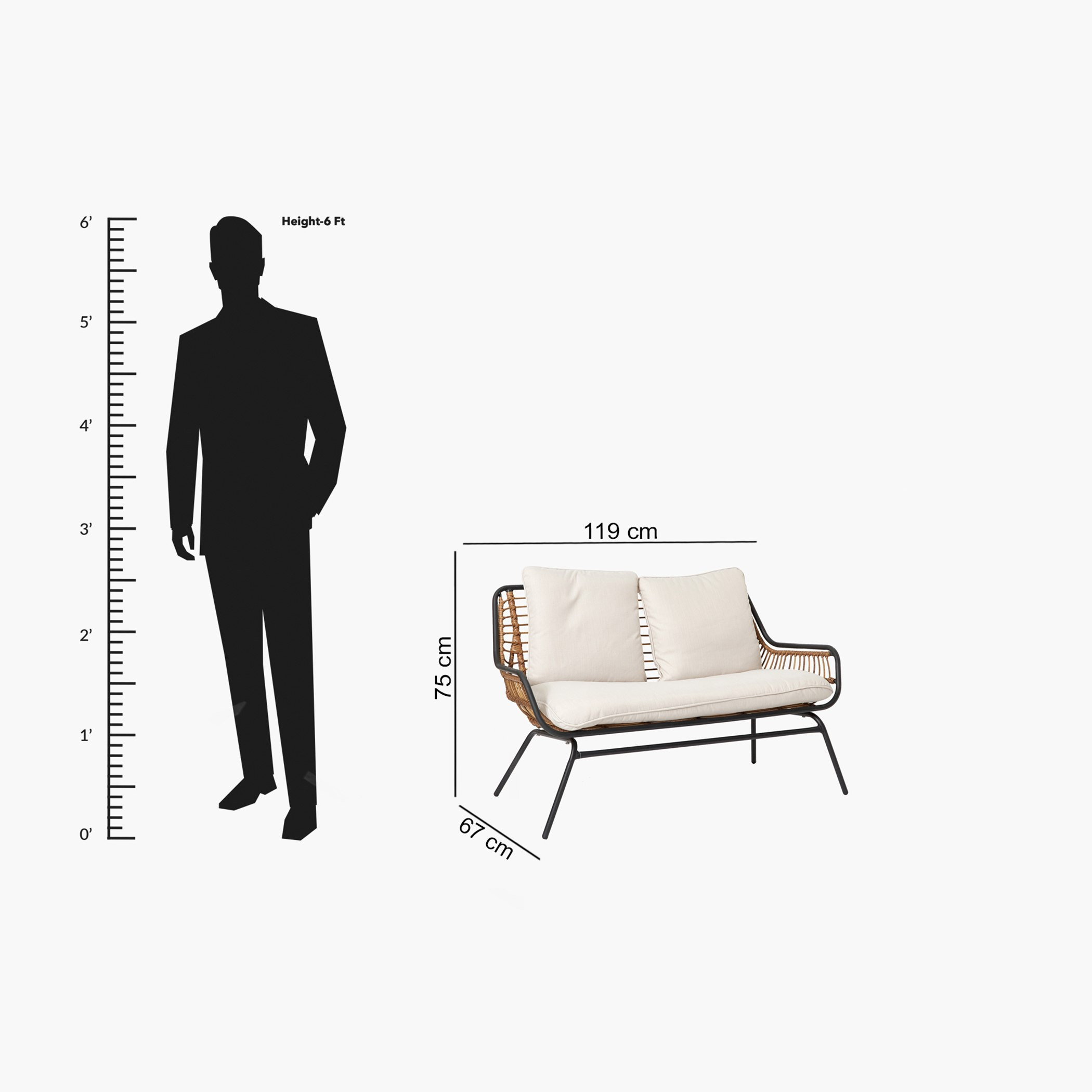 طقم كنبة موسّدة 4 مقاعد للجلسات الخارجية مع طاولة قهوة من لافيرتون-hbxfurniture-sofasandarmchairs-sofasets-image-16