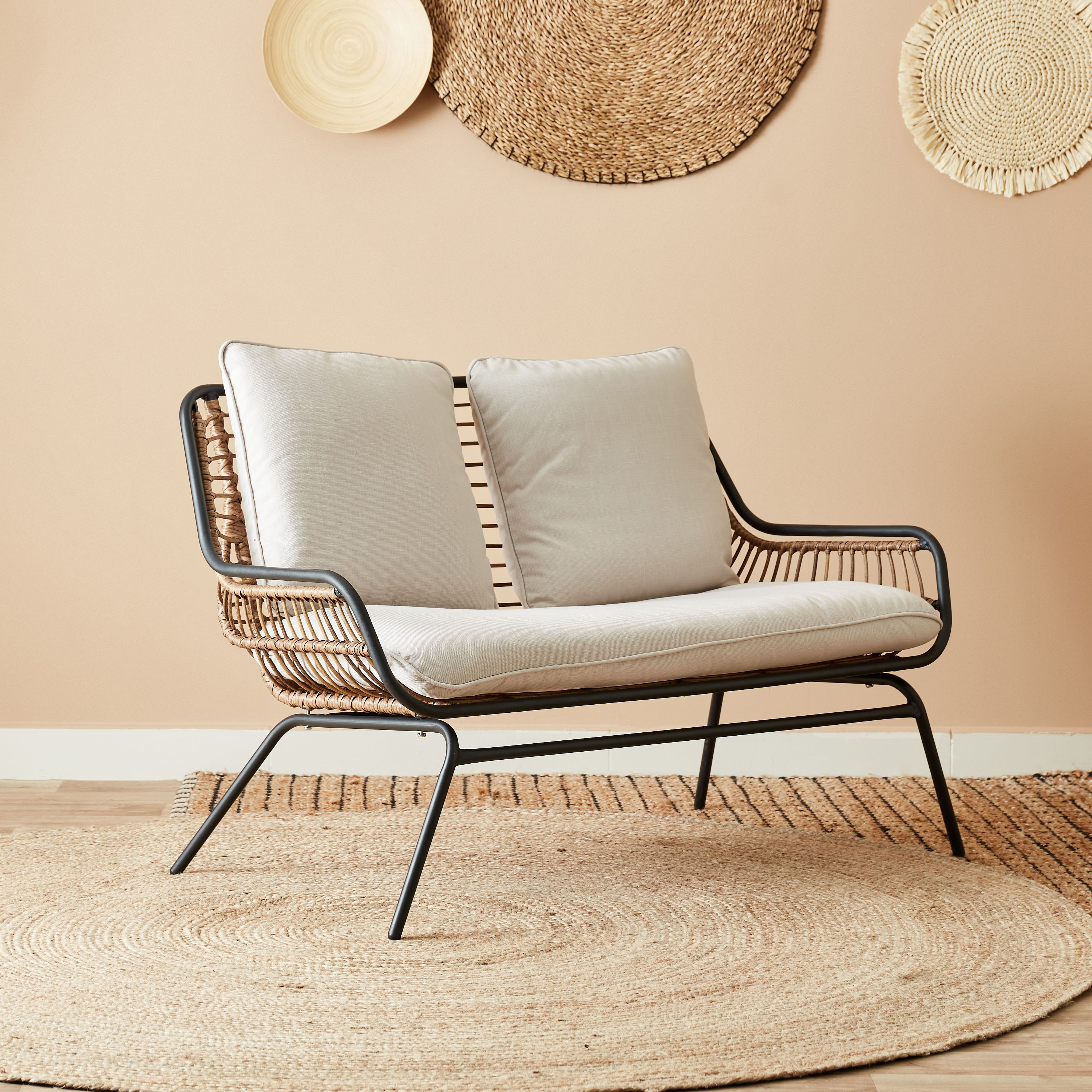 طقم كنبة موسّدة 4 مقاعد للجلسات الخارجية مع طاولة قهوة من لافيرتون-hbxfurniture-sofasandarmchairs-sofasets-image-2