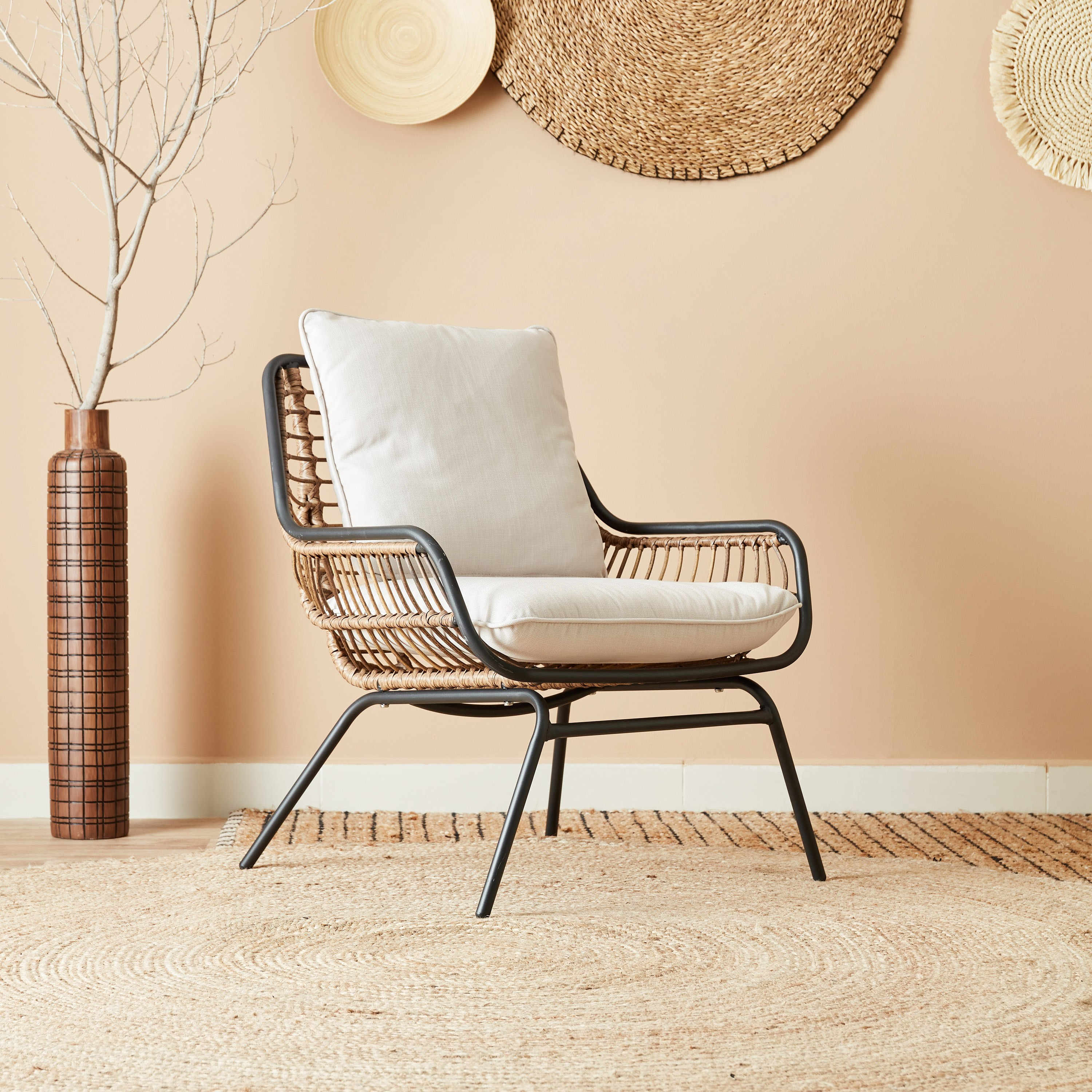 طقم كنبة موسّدة 4 مقاعد للجلسات الخارجية مع طاولة قهوة من لافيرتون-hbxfurniture-sofasandarmchairs-sofasets-image-7