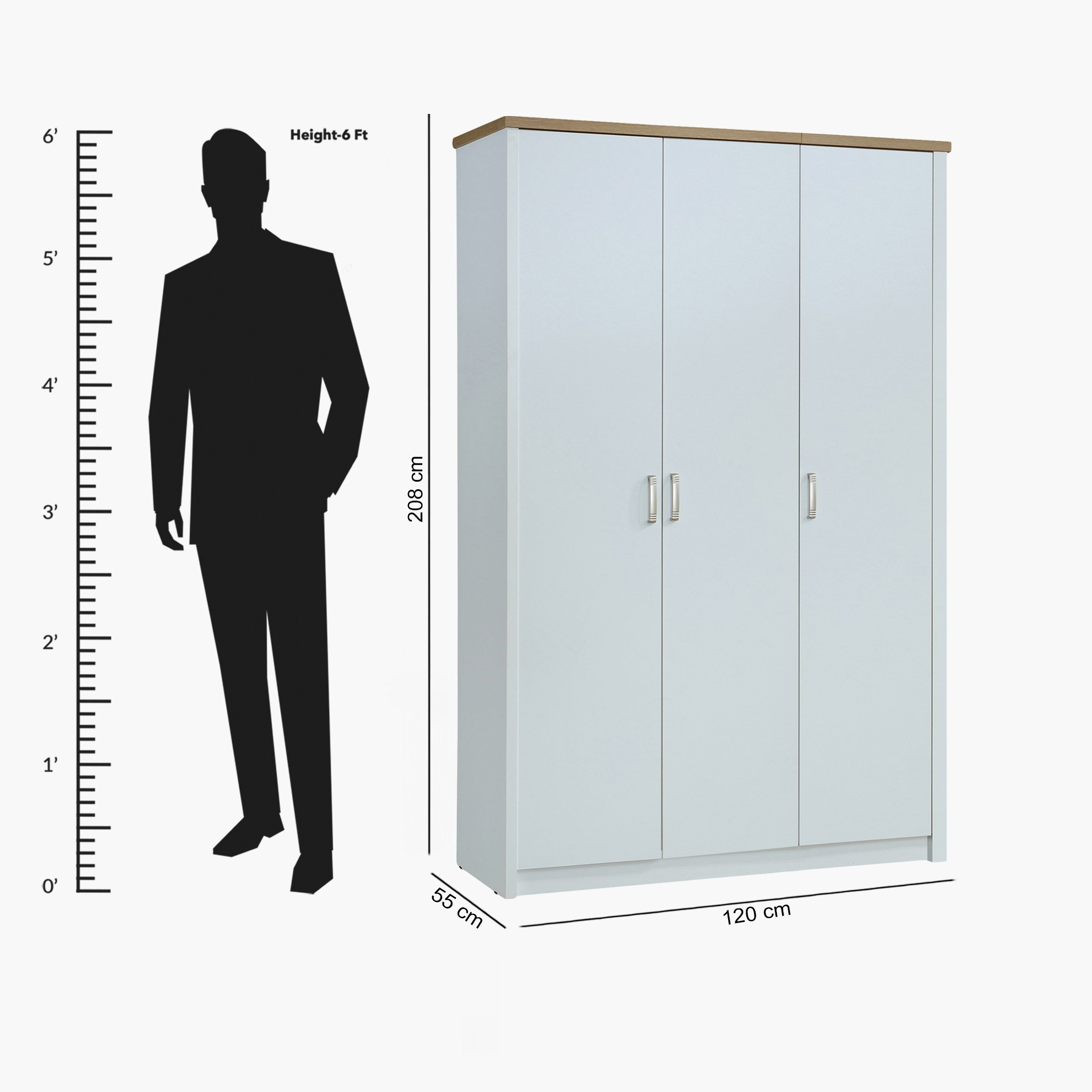 خزانة ملابس بـ3 أبواب من سكاي-hbxfurniture-wardrobes-image-5