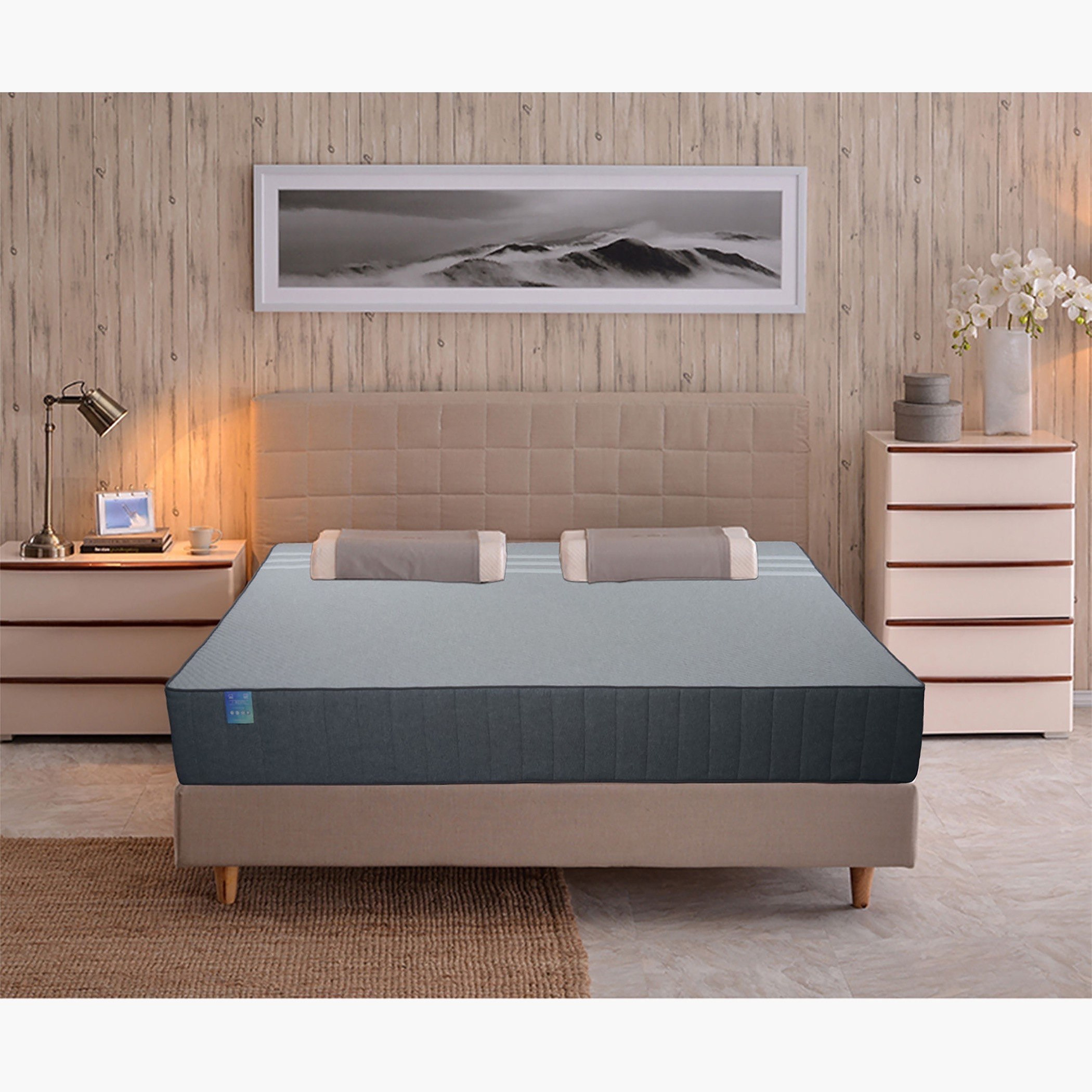 مرتبة كينج مغلفة ملفوفة ميموري فوم من آي ريفيل- 180x200x25 سم-hbxfurniture-mattresses-king-image-3