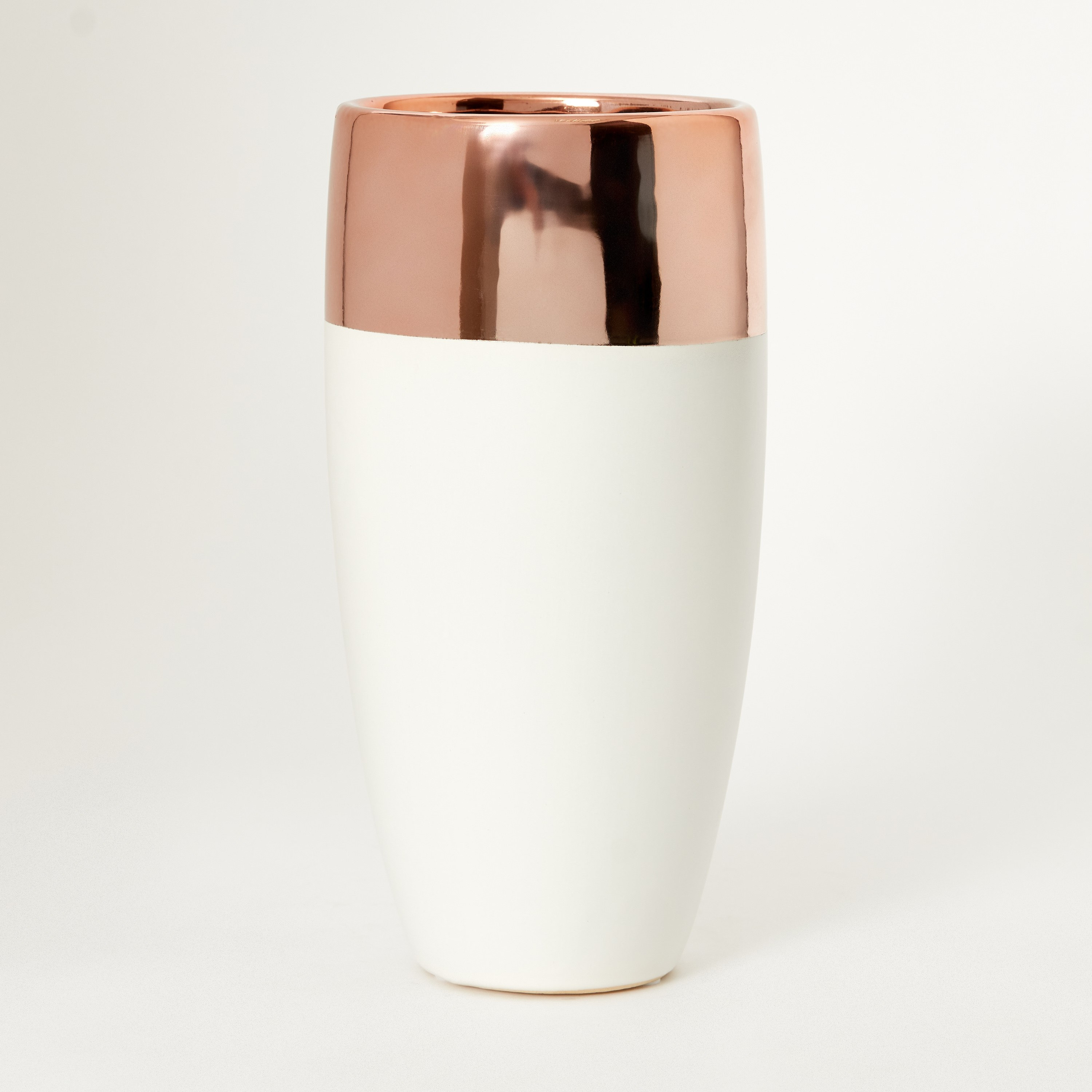 Tyrion Dual Tone Conical Ceramic Vase - 12x12x26 cm-hbxbedroom-decorandaccessories-vases-image-5