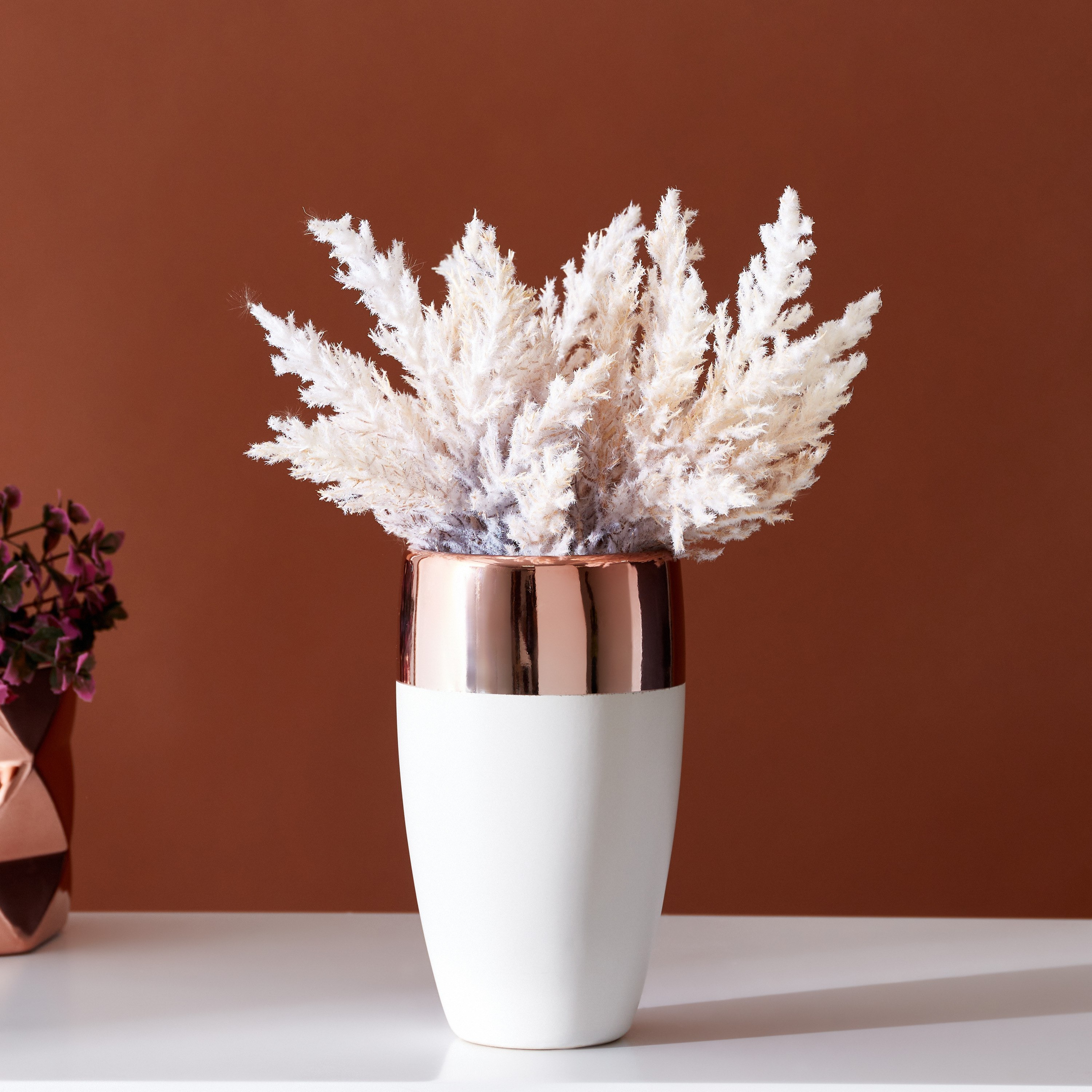 Tyrion Dual Tone Conical Ceramic Vase - 11.5x11.5x20.5 cm-hbxbedroom-decorandaccessories-vases-image-2