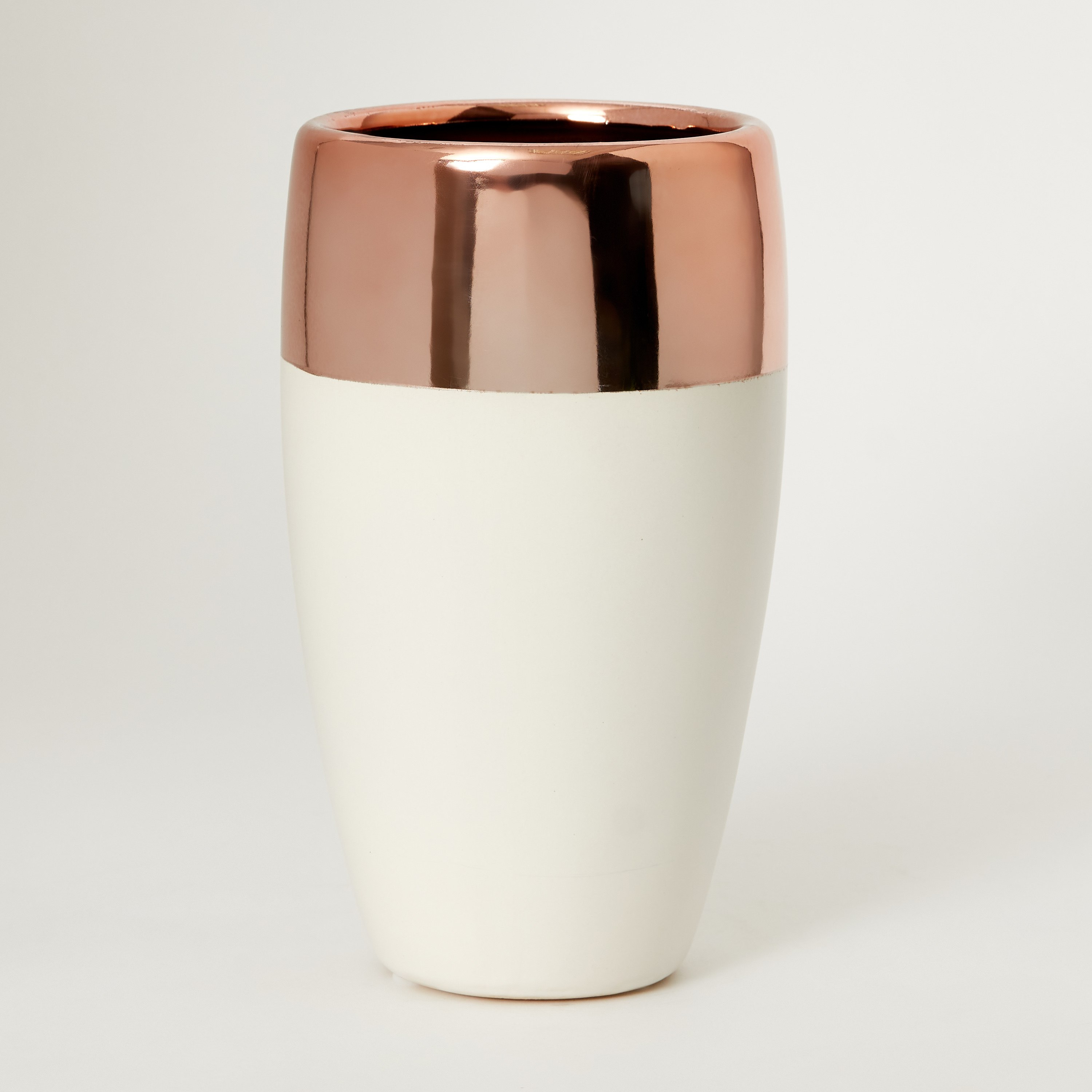 Tyrion Dual Tone Conical Ceramic Vase - 11.5x11.5x20.5 cm-hbxbedroom-decorandaccessories-vases-image-5