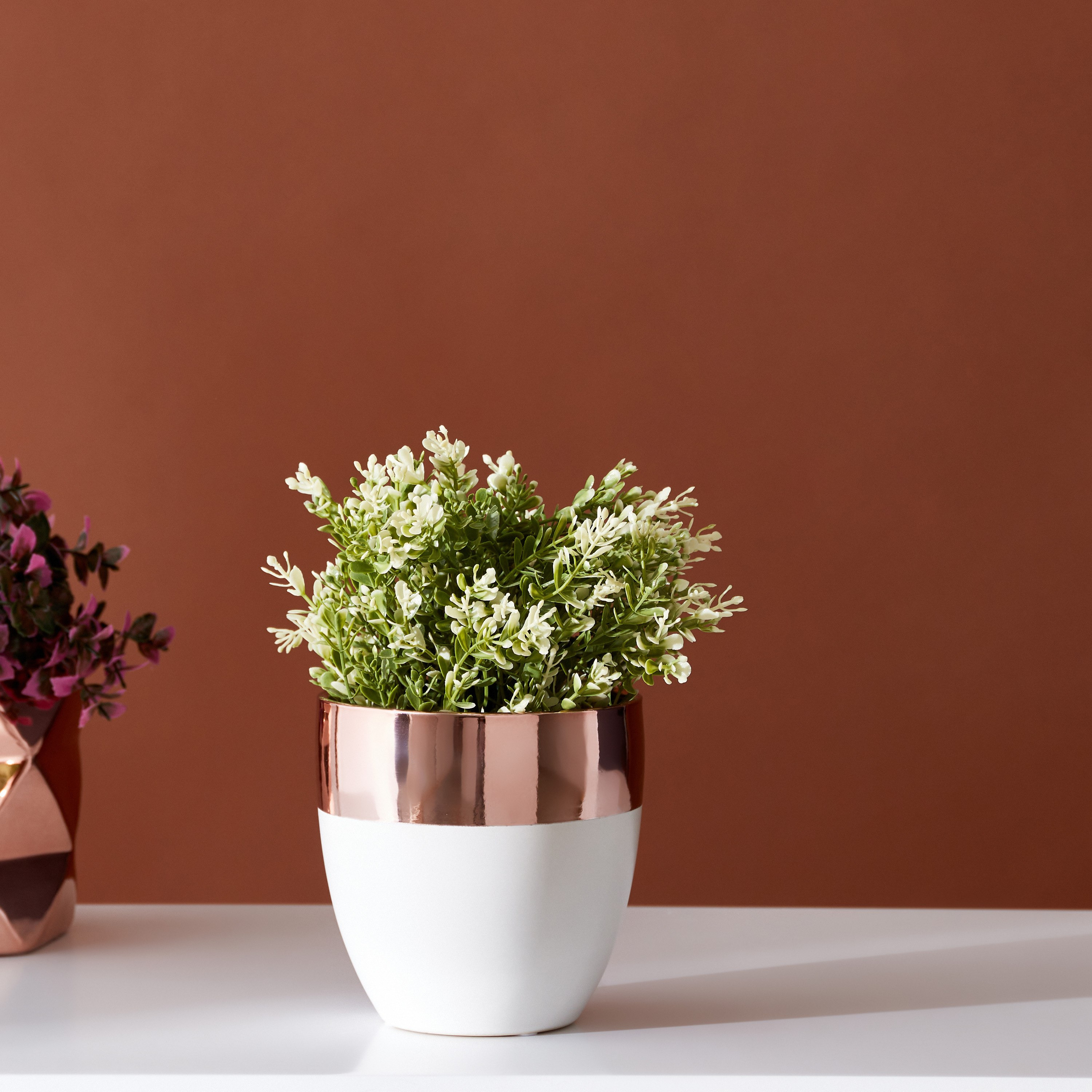 Tyrion Dual Tone Conical Ceramic Vase - 13x13x12.5 cm-hbxbedroom-decorandaccessories-vases-image-2