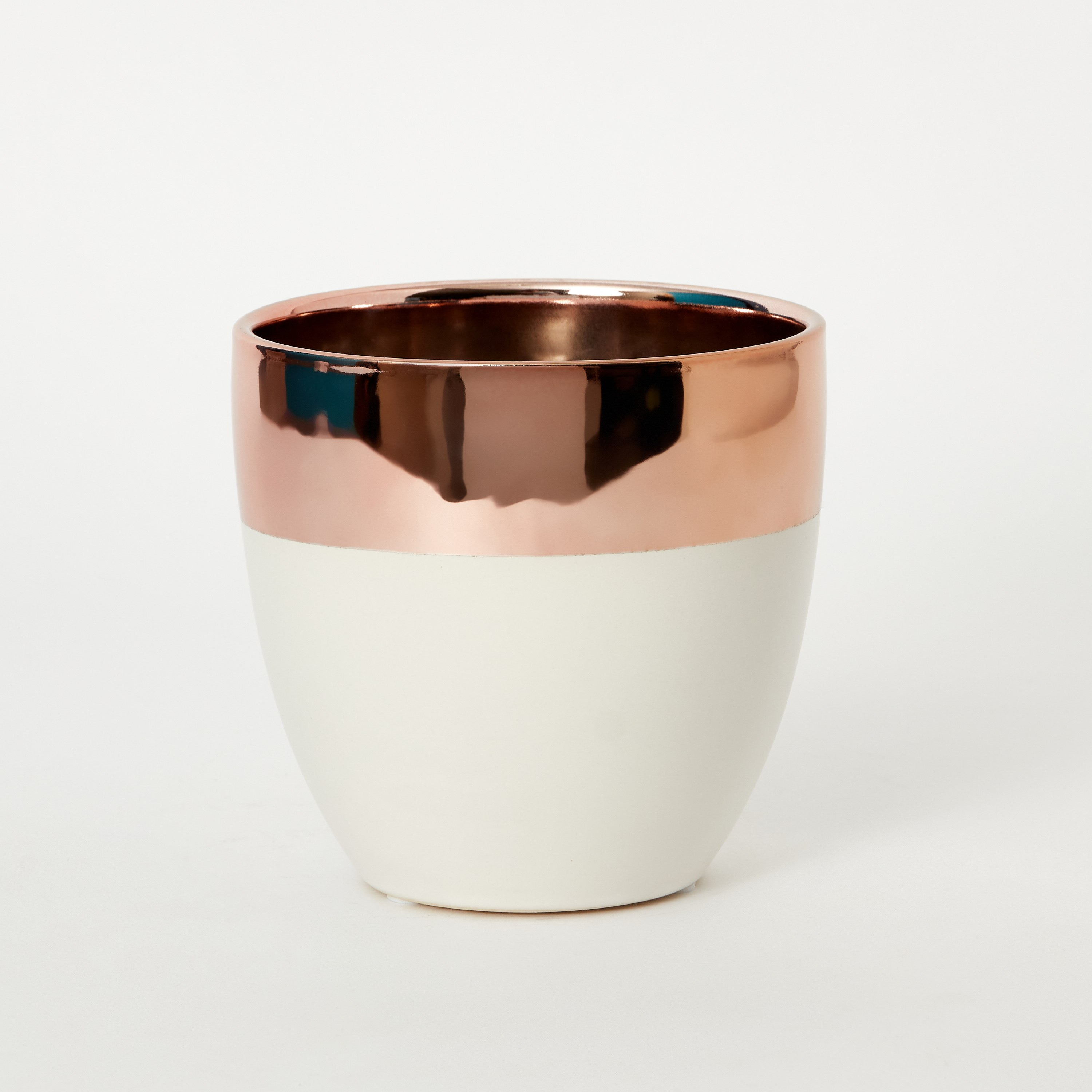 Tyrion Dual Tone Conical Ceramic Vase - 13x13x12.5 cm-hbxbedroom-decorandaccessories-vases-image-5