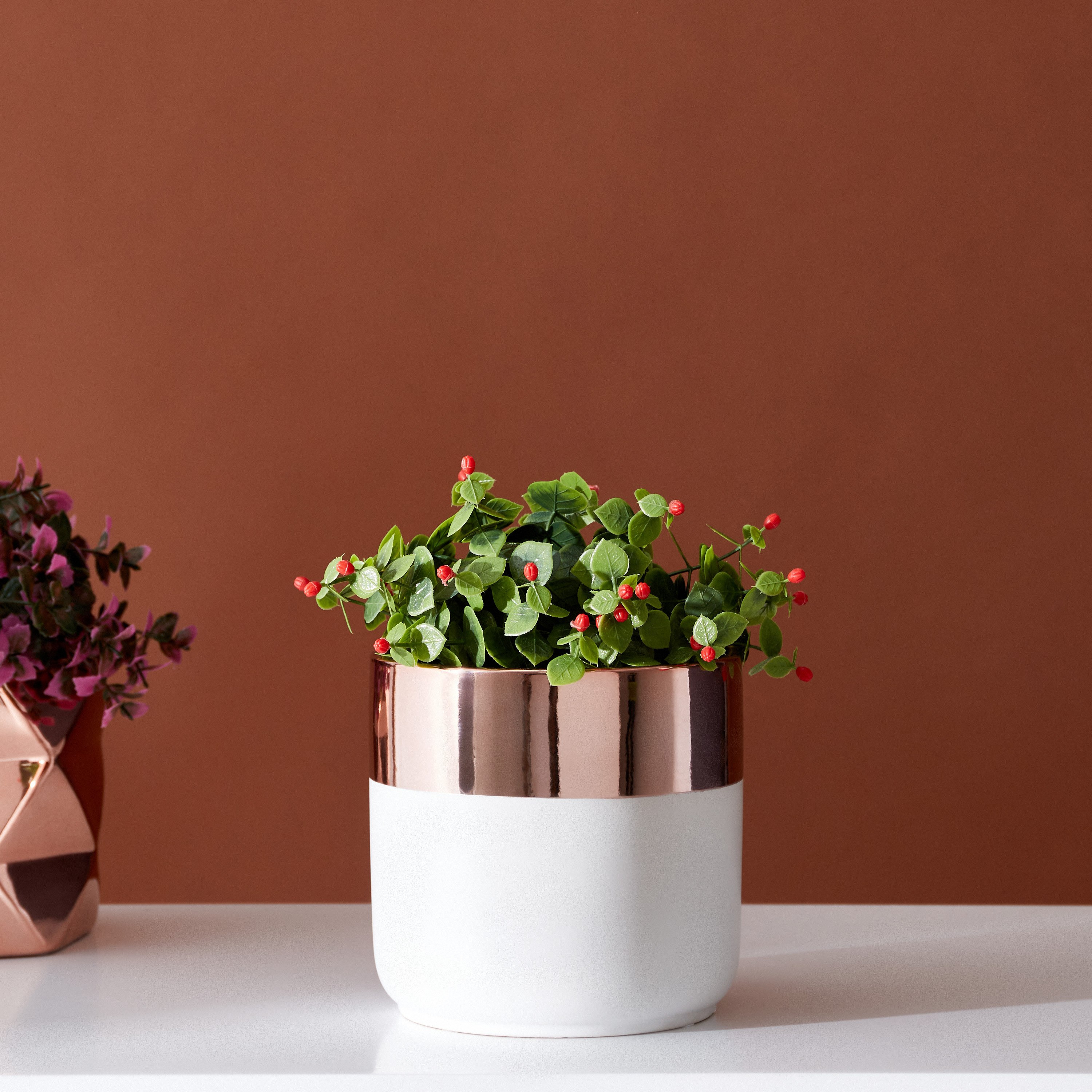 Tyrion Ceramic Dual Tone Cylinder Vase - 15.5x15.5x15 cm-hbxbedroom-decorandaccessories-vases-image-2