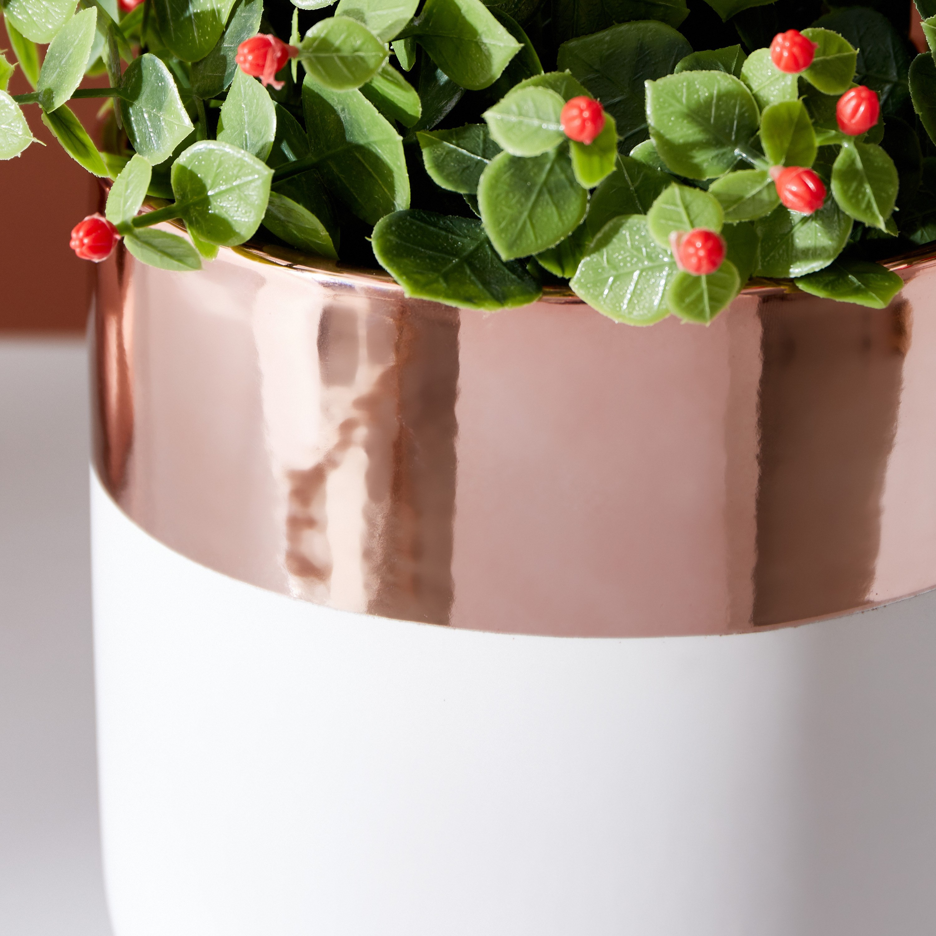 Tyrion Ceramic Dual Tone Cylinder Vase - 15.5x15.5x15 cm-hbxbedroom-decorandaccessories-vases-image-3